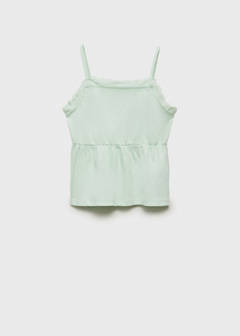 Top with Swiss embroidery detail — Mint Green 1