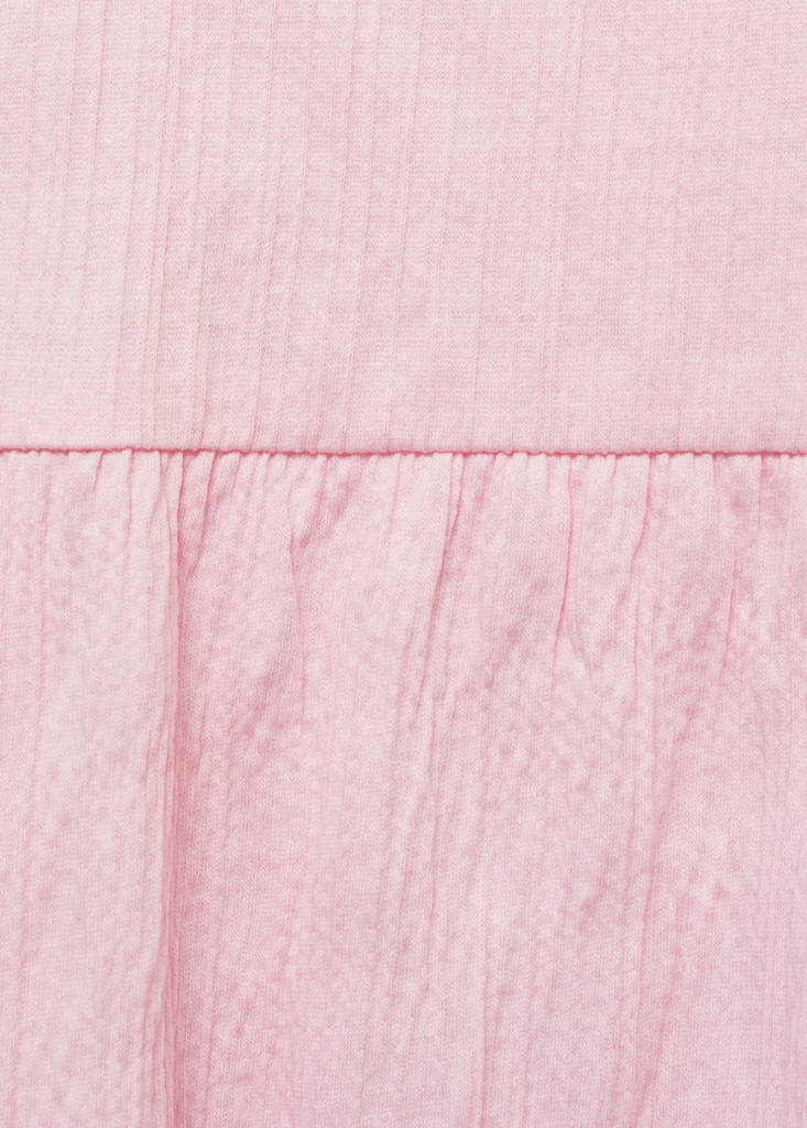 Top with Swiss embroidery detail — Pink