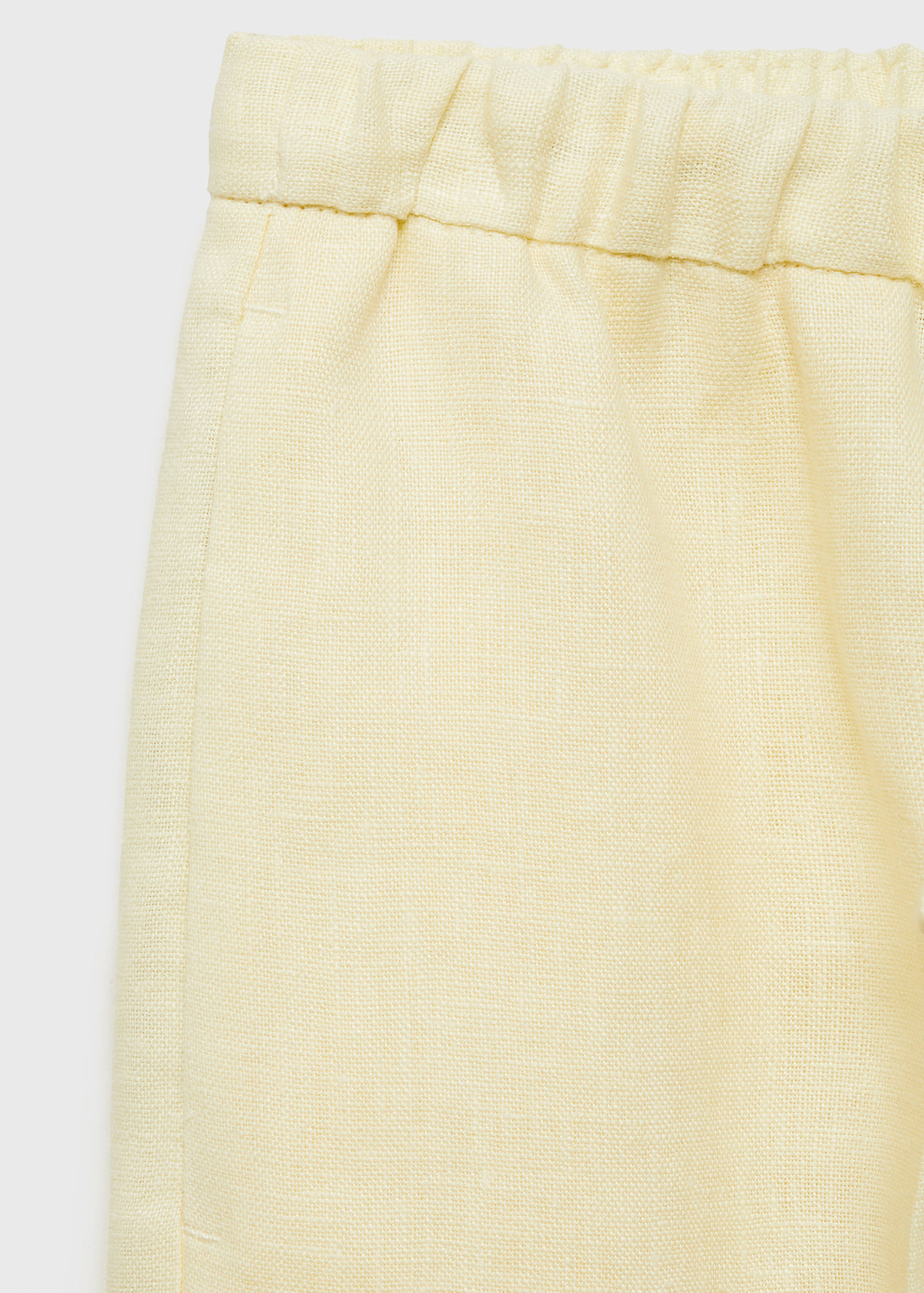 Pantaloni drepți din in cu șnur - Detaliu al articolului 0