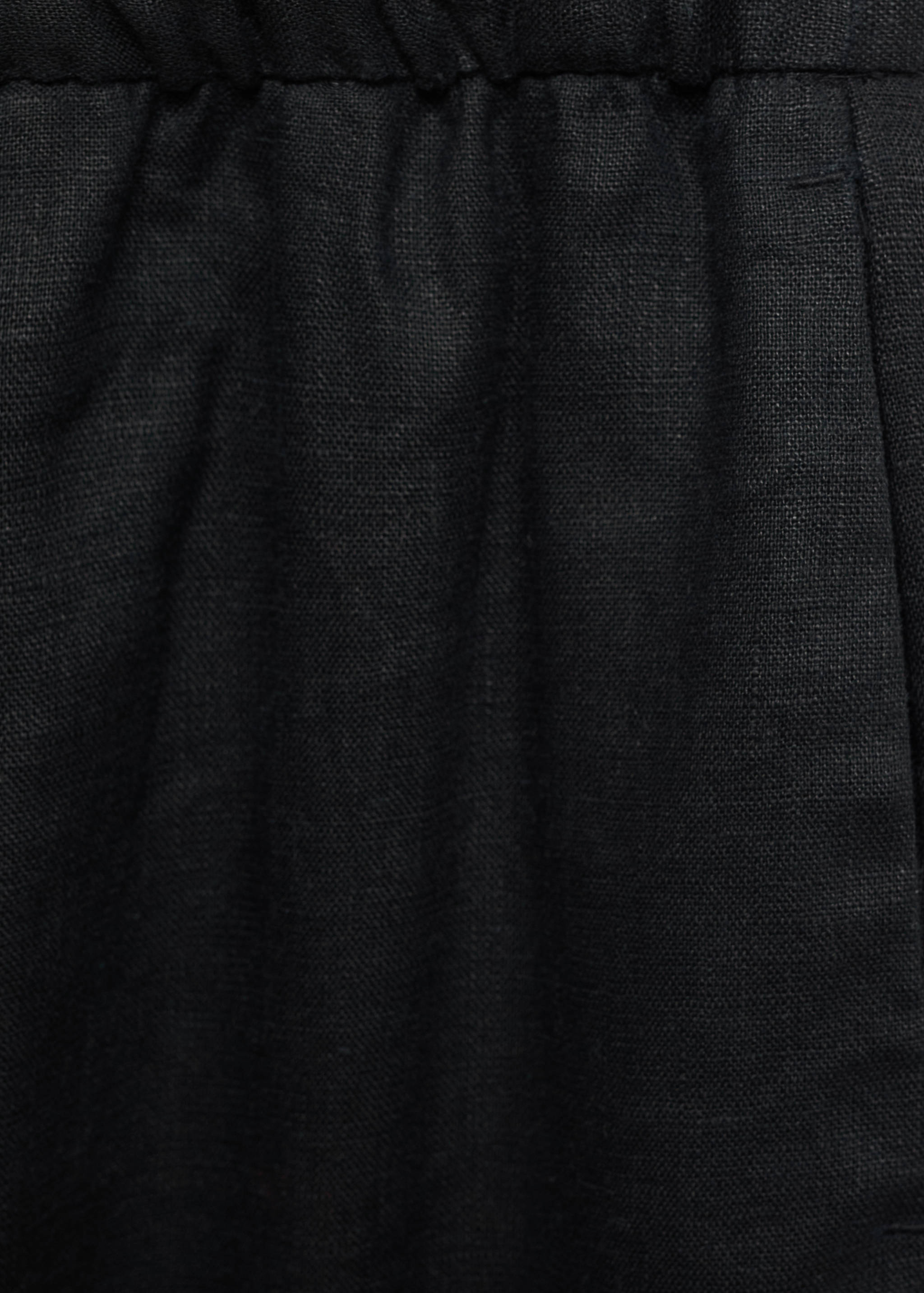 Pantaloni drepți din in cu șnur - Detaliu al articolului 0