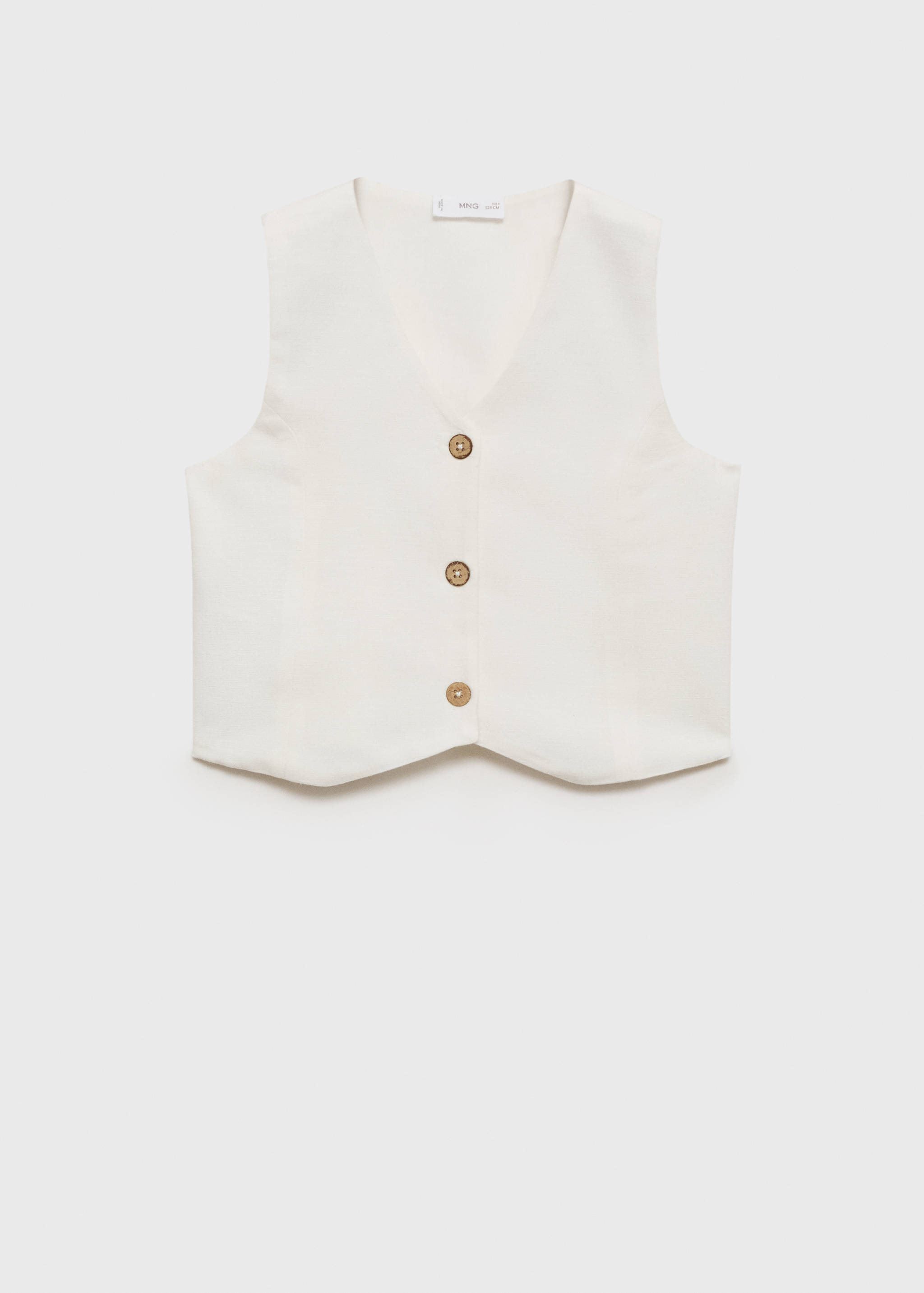 Cropped waistcoat with buttons - Article without model