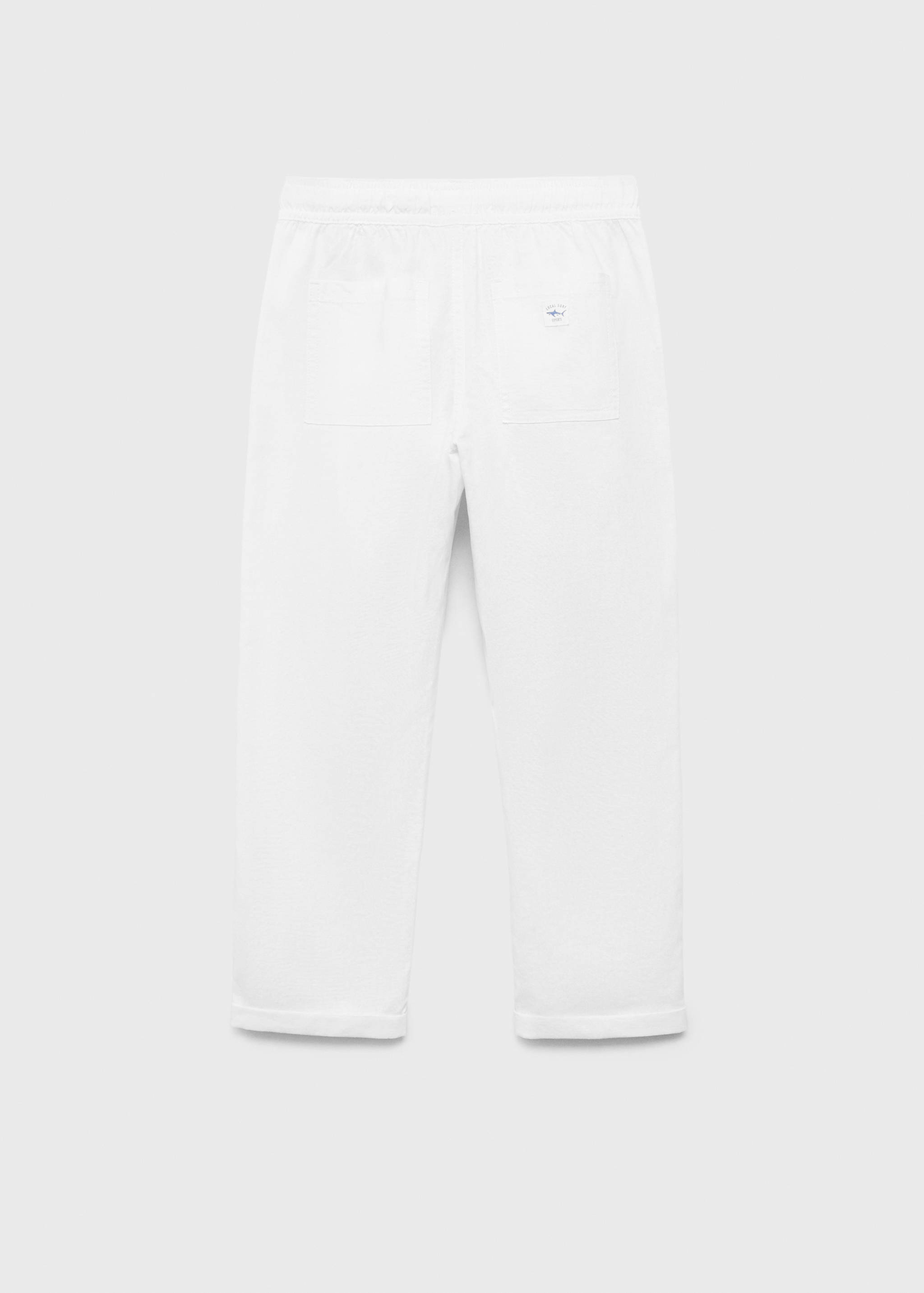 Linen-blend elastic waist pants - Reverse of the article