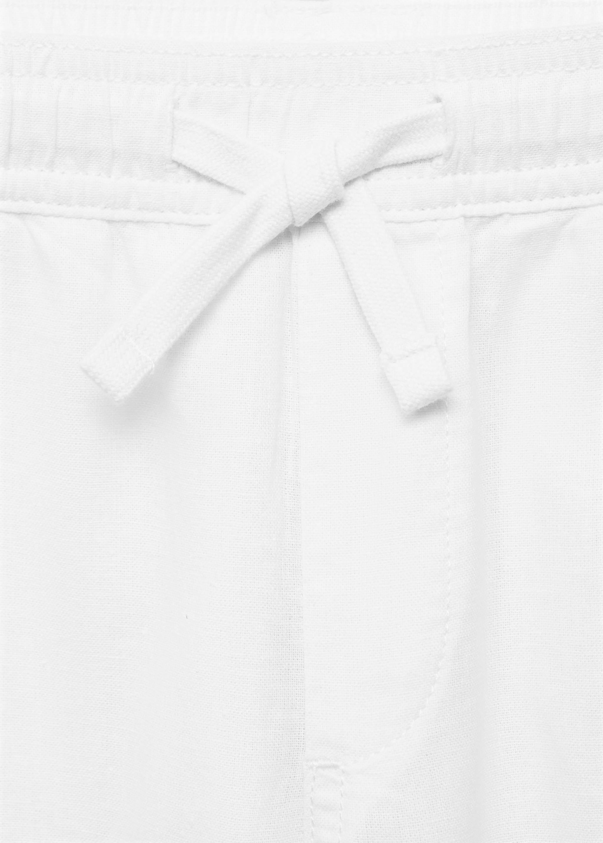 Linen-blend elastic waist pants - Details of the article 8