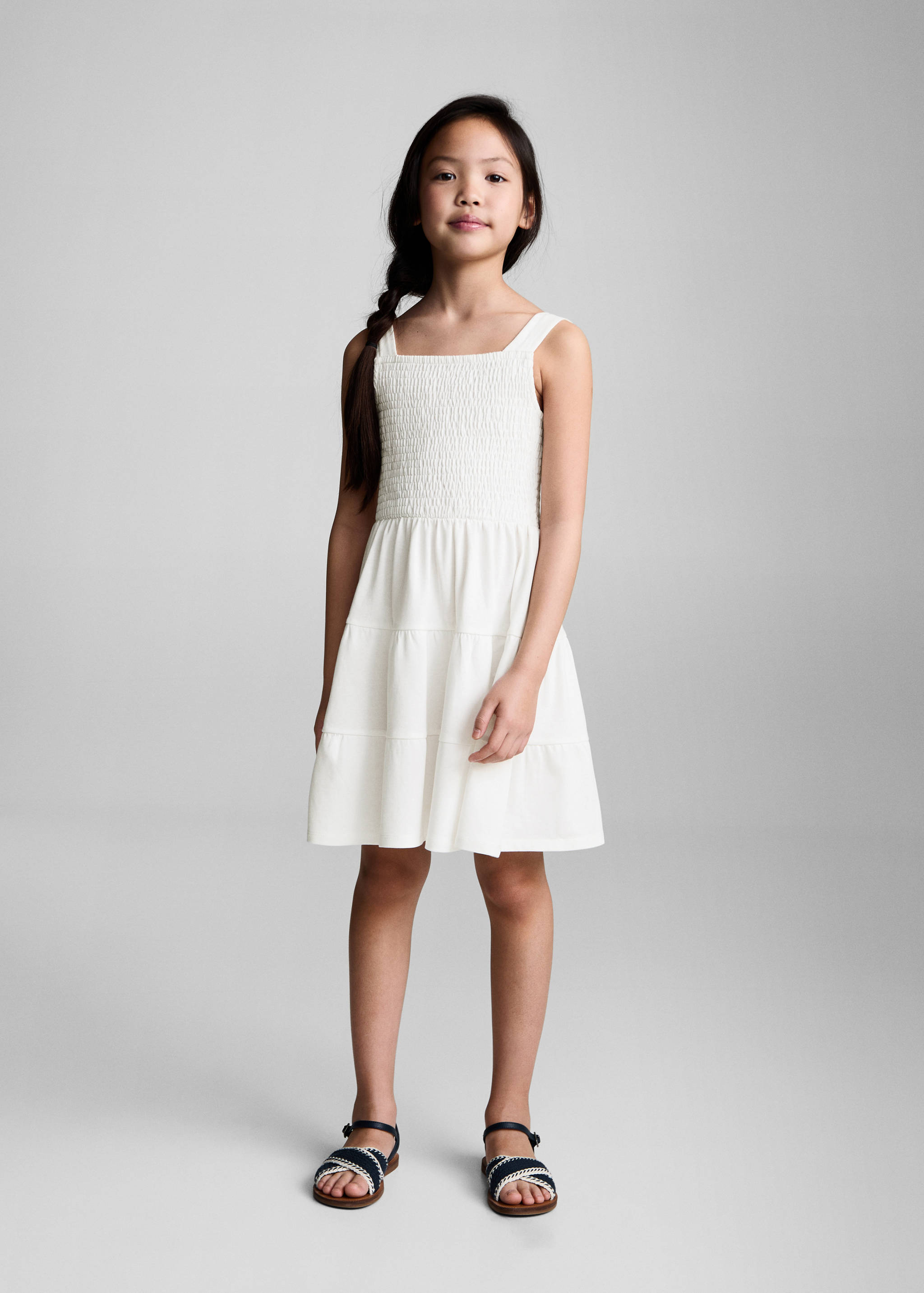 Cotton honeycomb dress - General plane