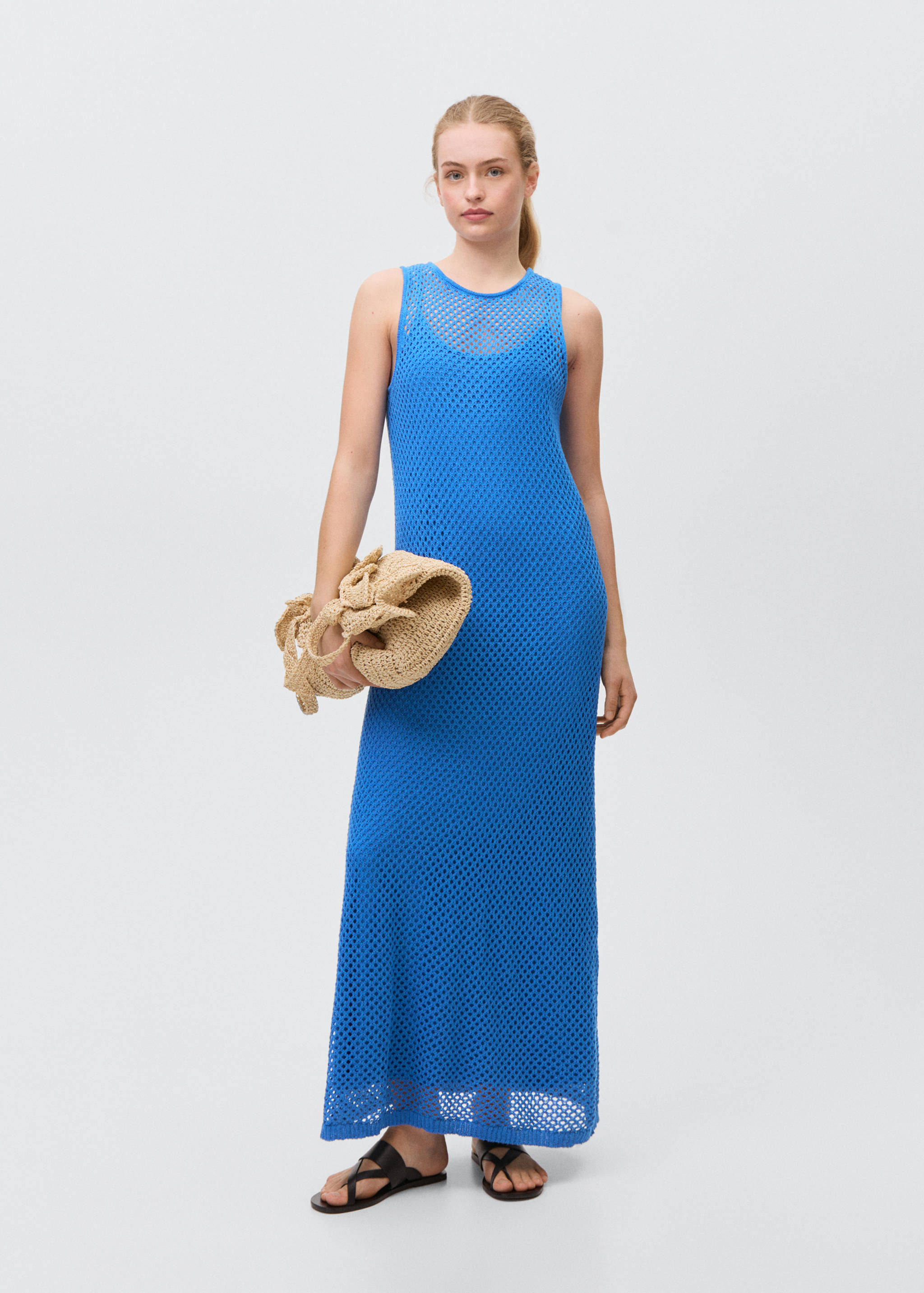 Mesh crochet dress - General plane