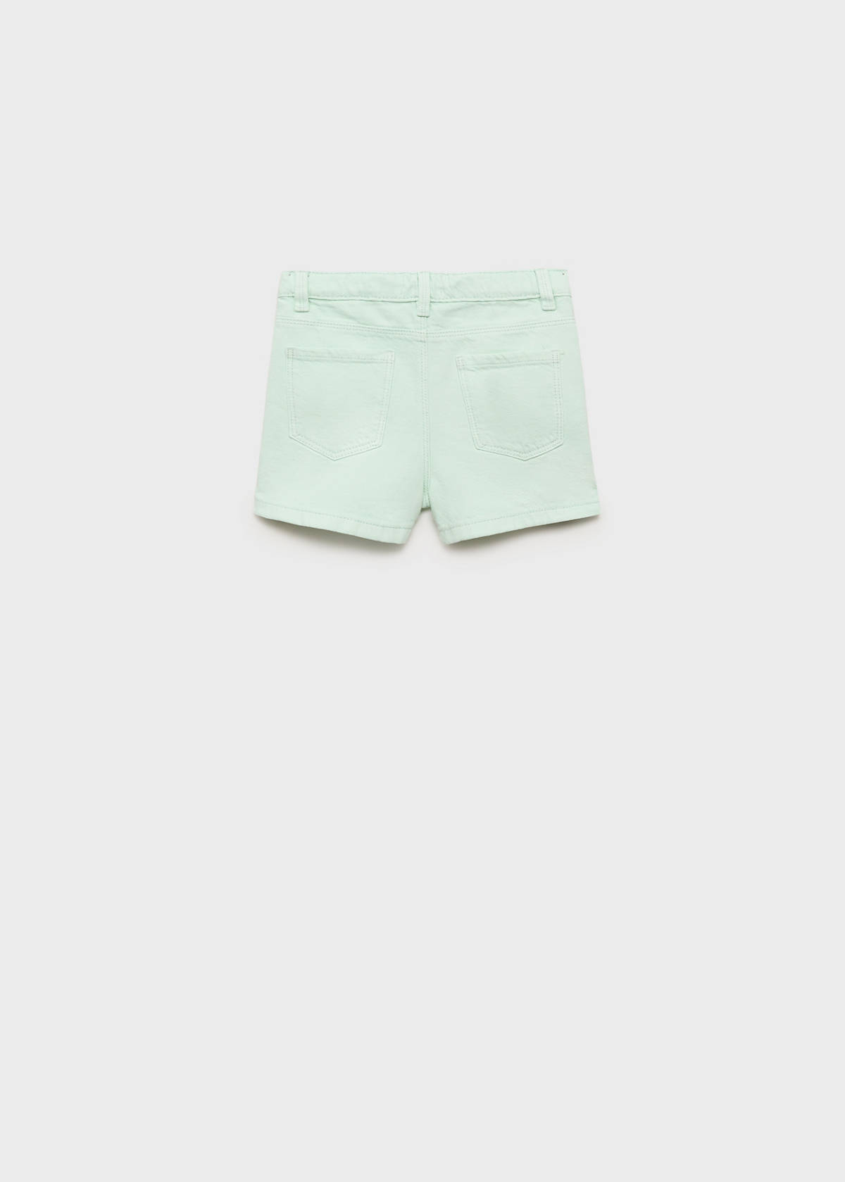 Denim shorts with side detail — Pastel Green