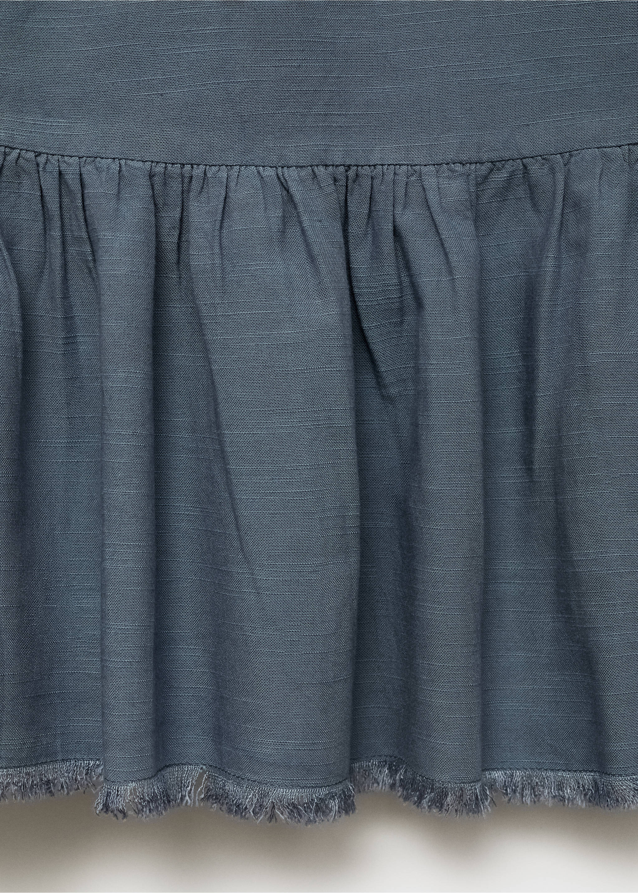 Ruffled long skirt - Details of the article 0, Blue. Ref: 87097700-00.