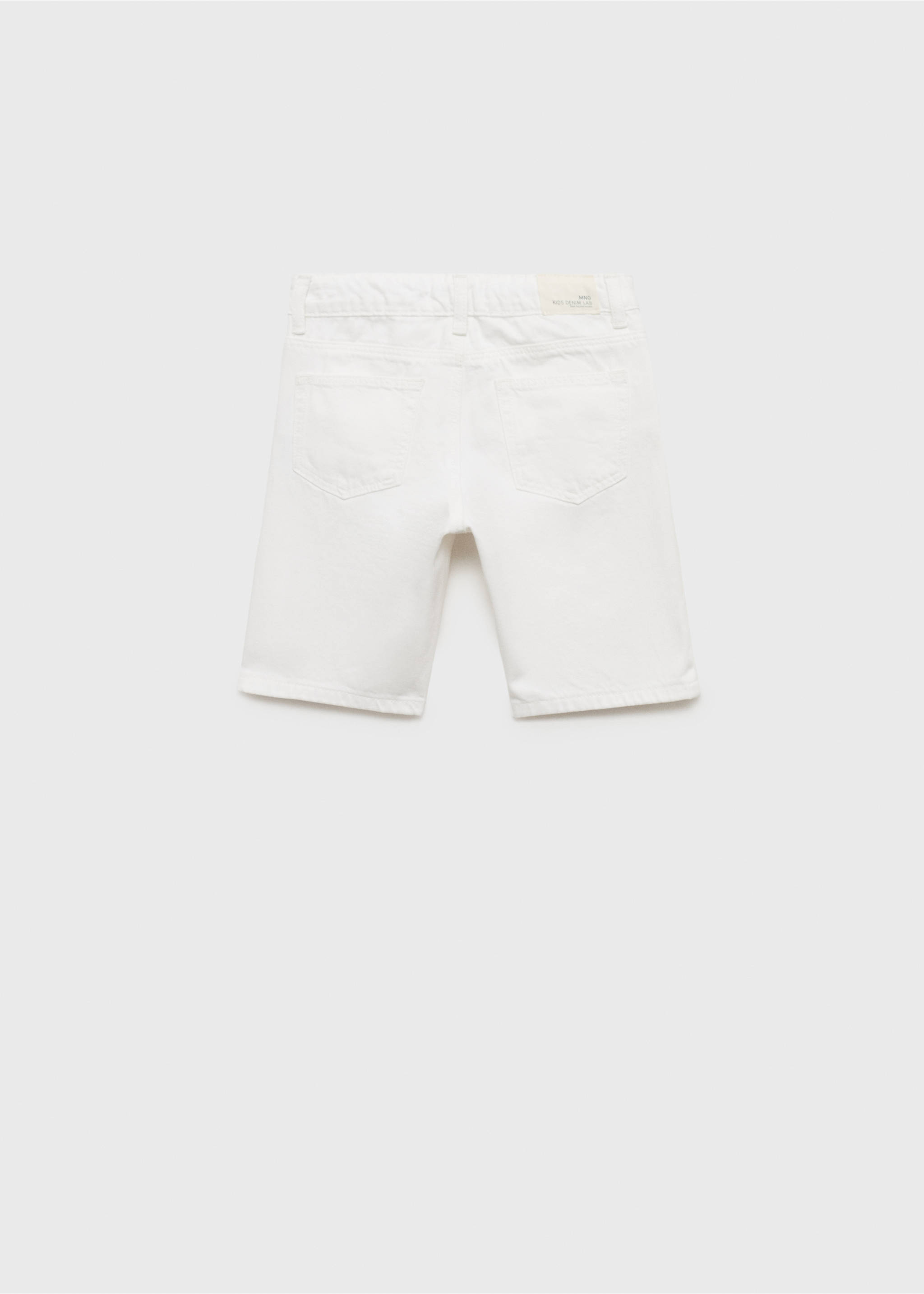 Denim Bermuda shorts - Reverse of the article, White. Ref: 87097701-00.