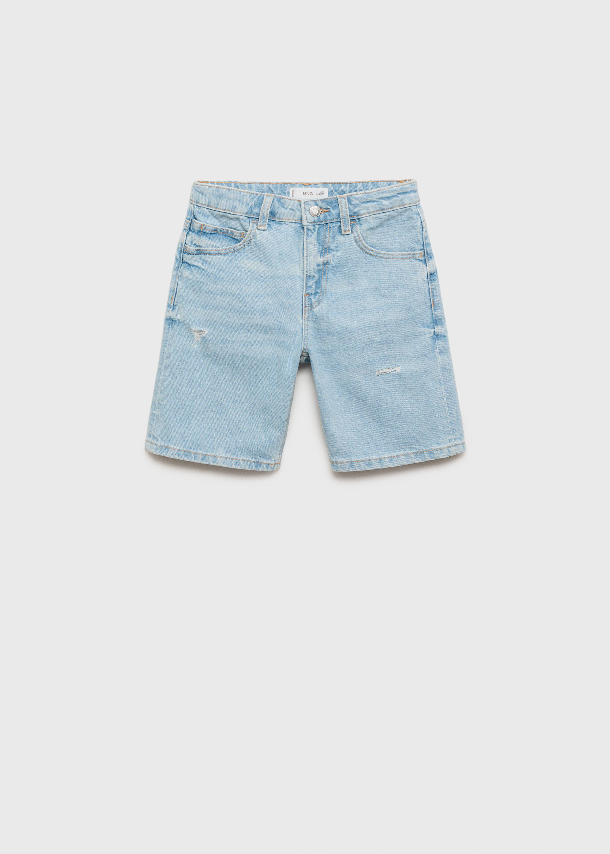 Denim Bermuda shorts - Article without model, Light Blue. Ref: 87097701-00.