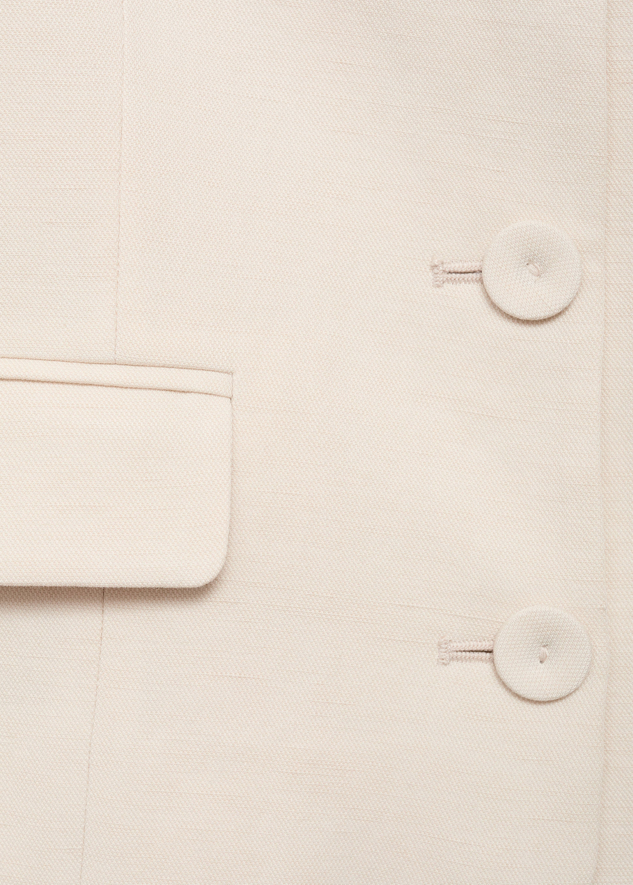 Linen-blend jacket with buttons - Details of the article 0