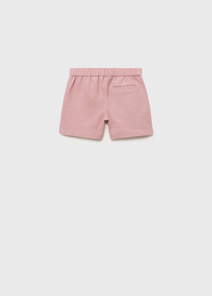 Linen cotton bermuda shorts — Pastel Pink