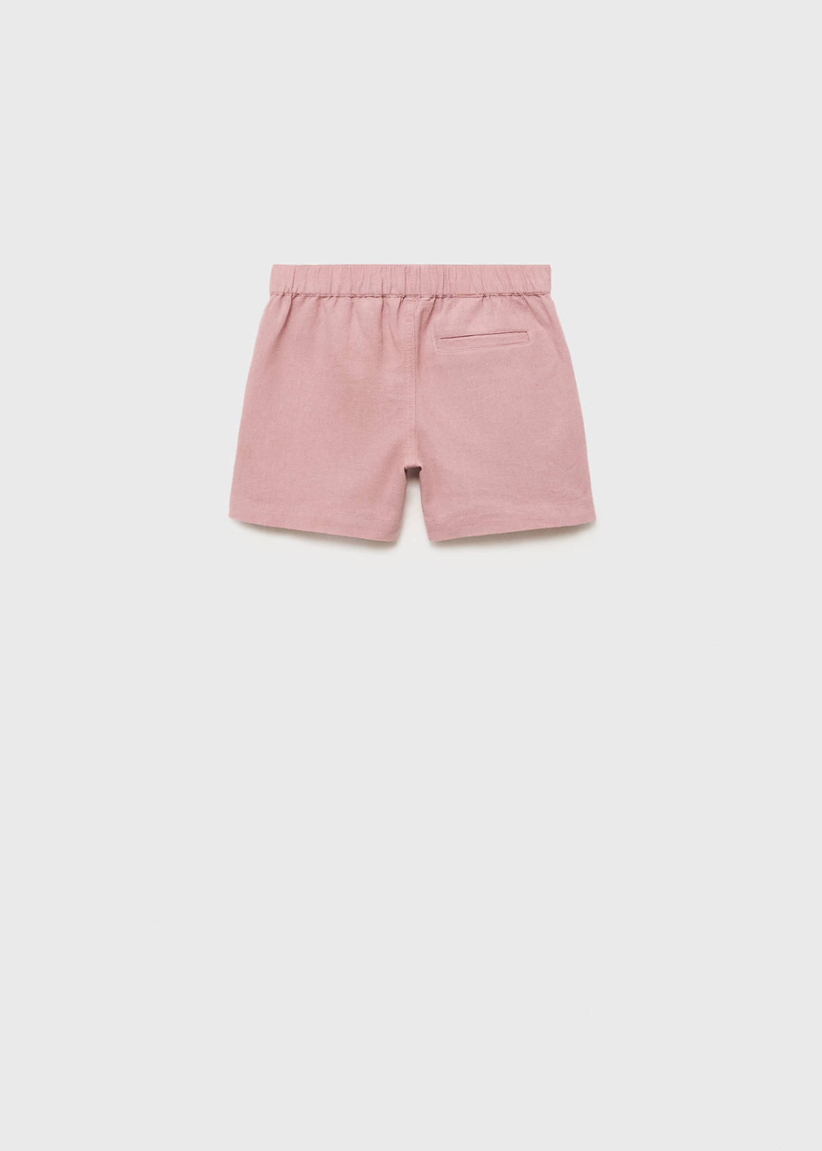 Linen cotton bermuda shorts — Pastel Pink