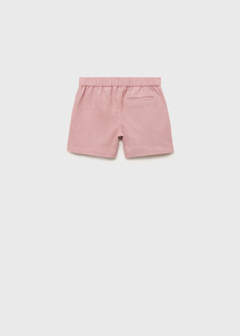 Linen cotton bermuda shorts — Pastel Pink 3
