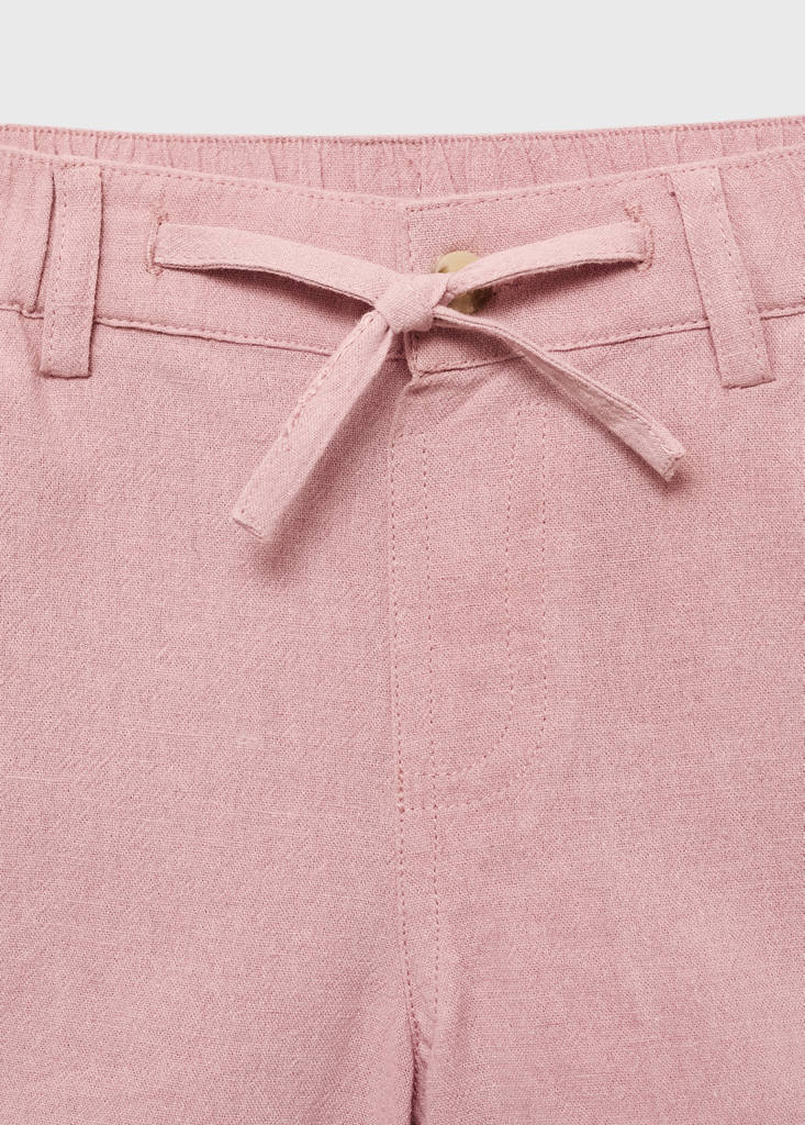 Linen cotton bermuda shorts — Pastel Pink