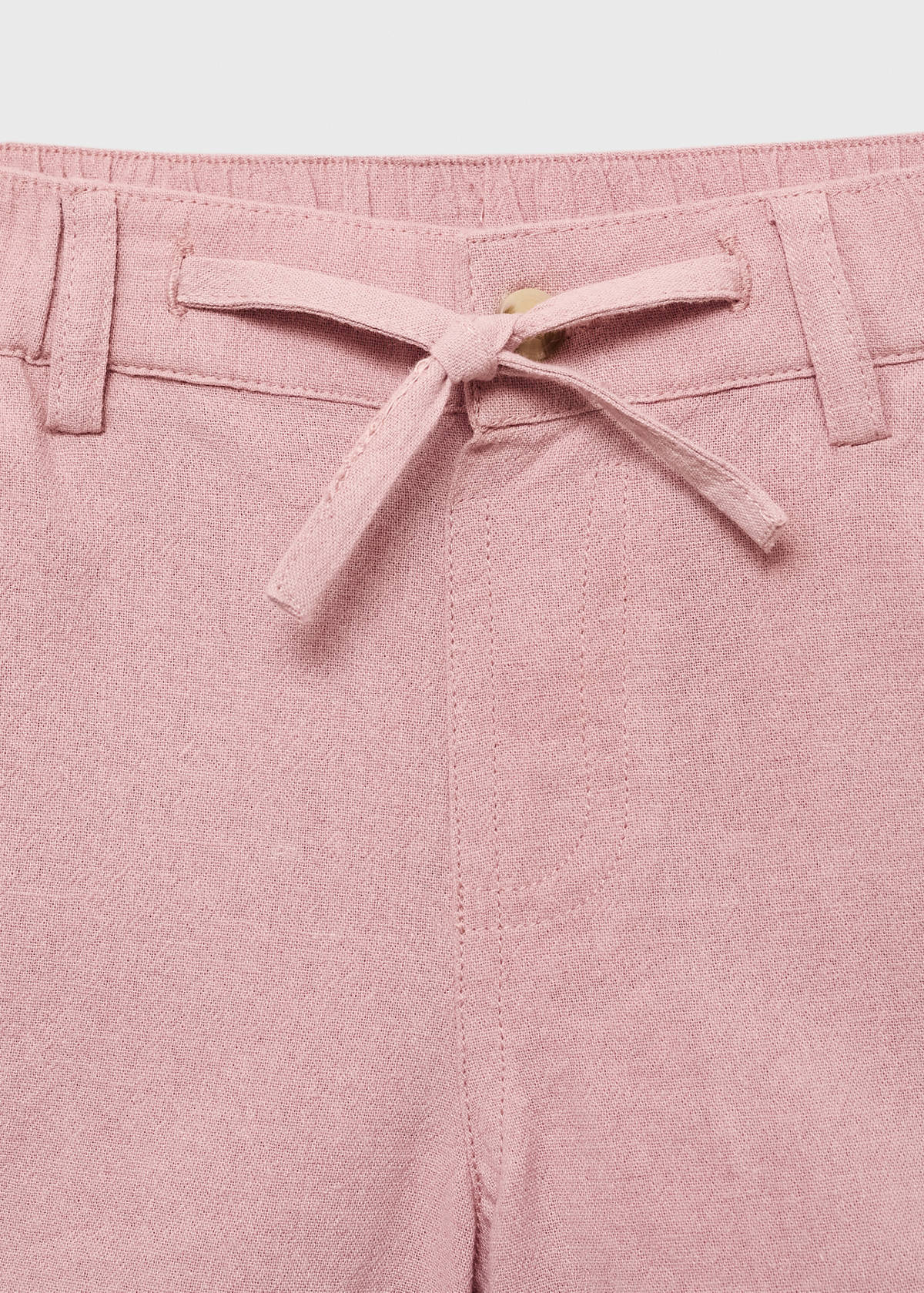 Linen cotton bermuda shorts — Pastel Pink