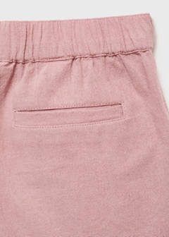 Linen cotton bermuda shorts — Pastel Pink 4