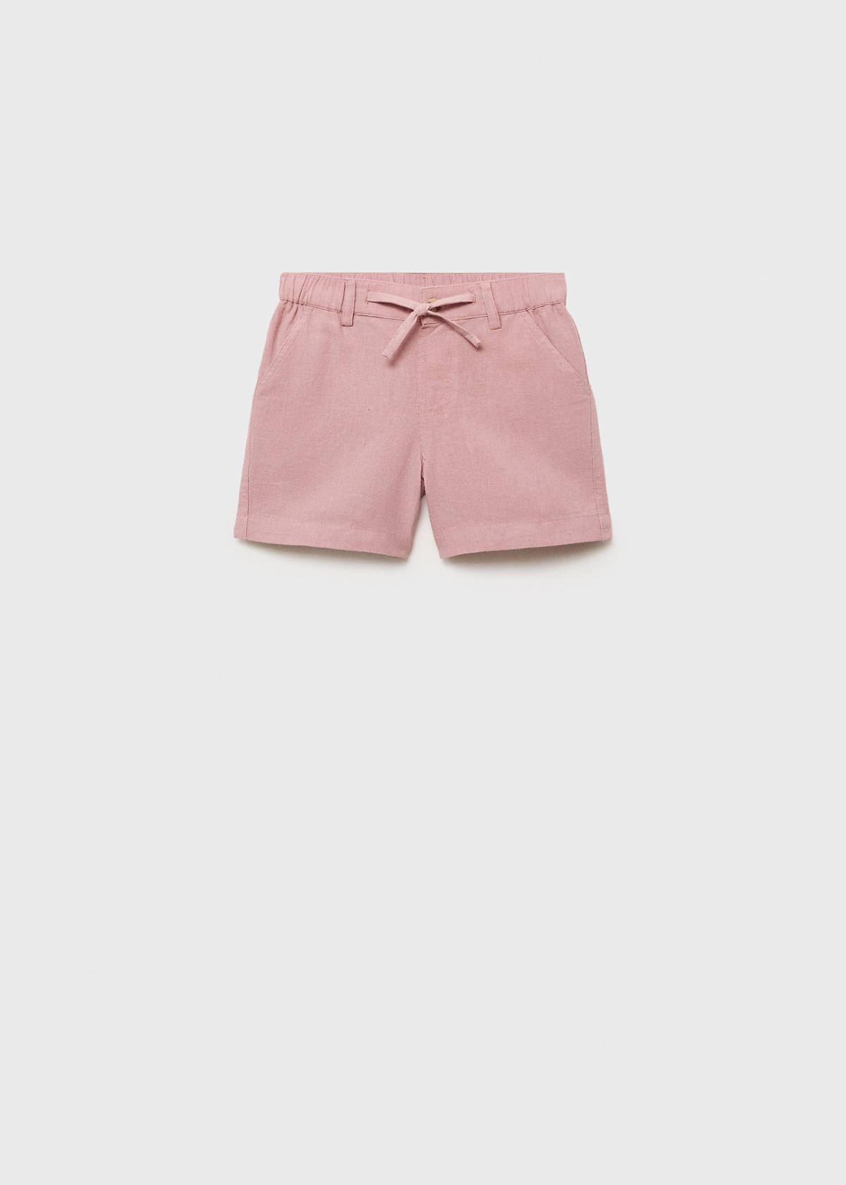 Linen cotton bermuda shorts — Pastel Pink