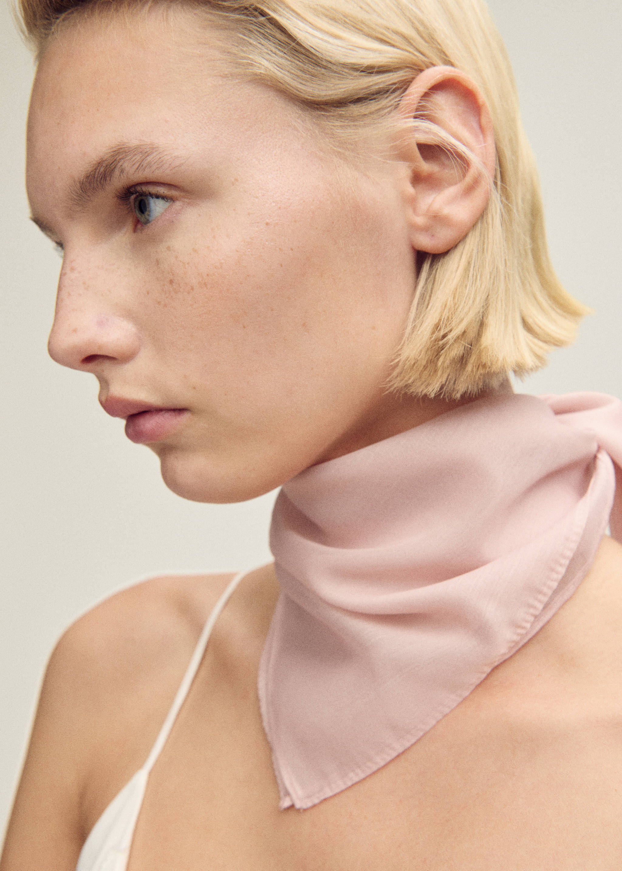 Plain chiffon scarf - General plane