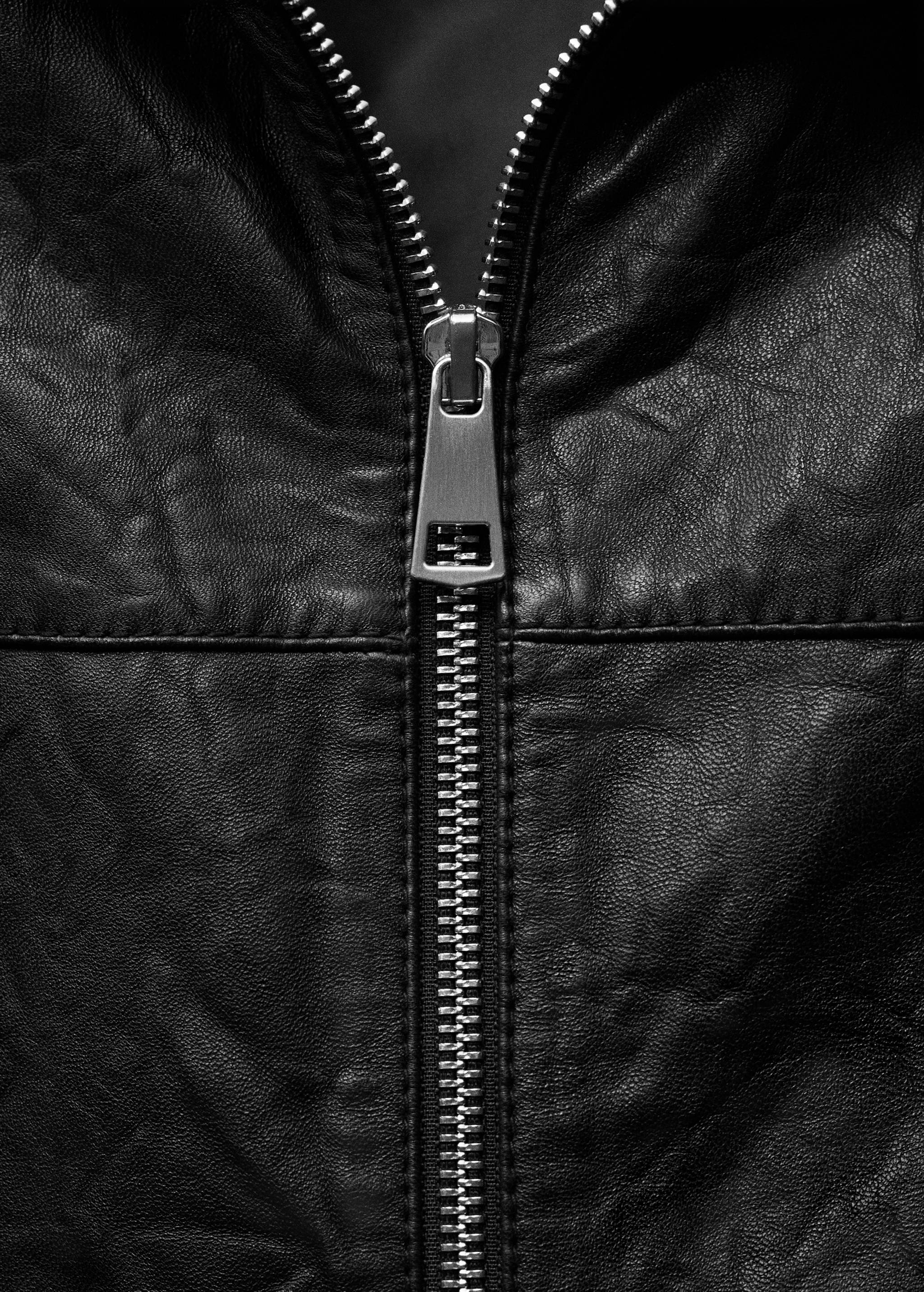Oversized leather jacket - Details of the article 0