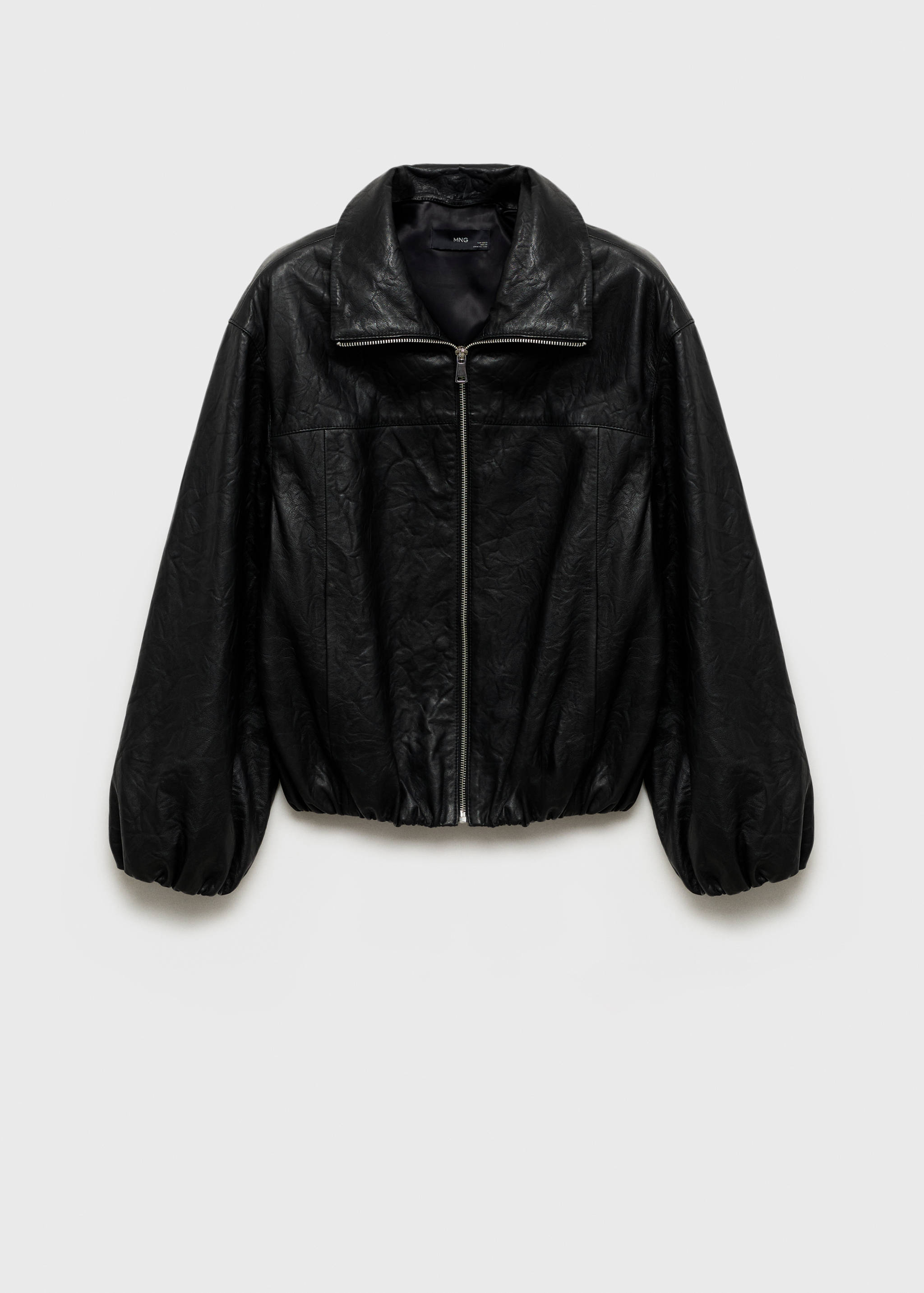 Oversized leather jacket - Article without model