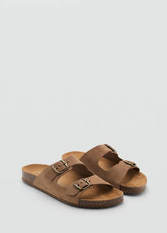 Buckles leather sandal — Medium Brown 2