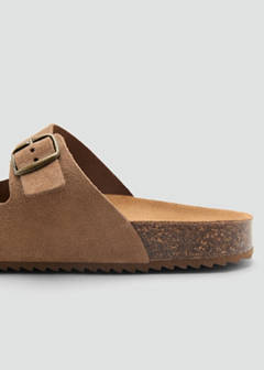 Buckles leather sandal — Medium Brown 3