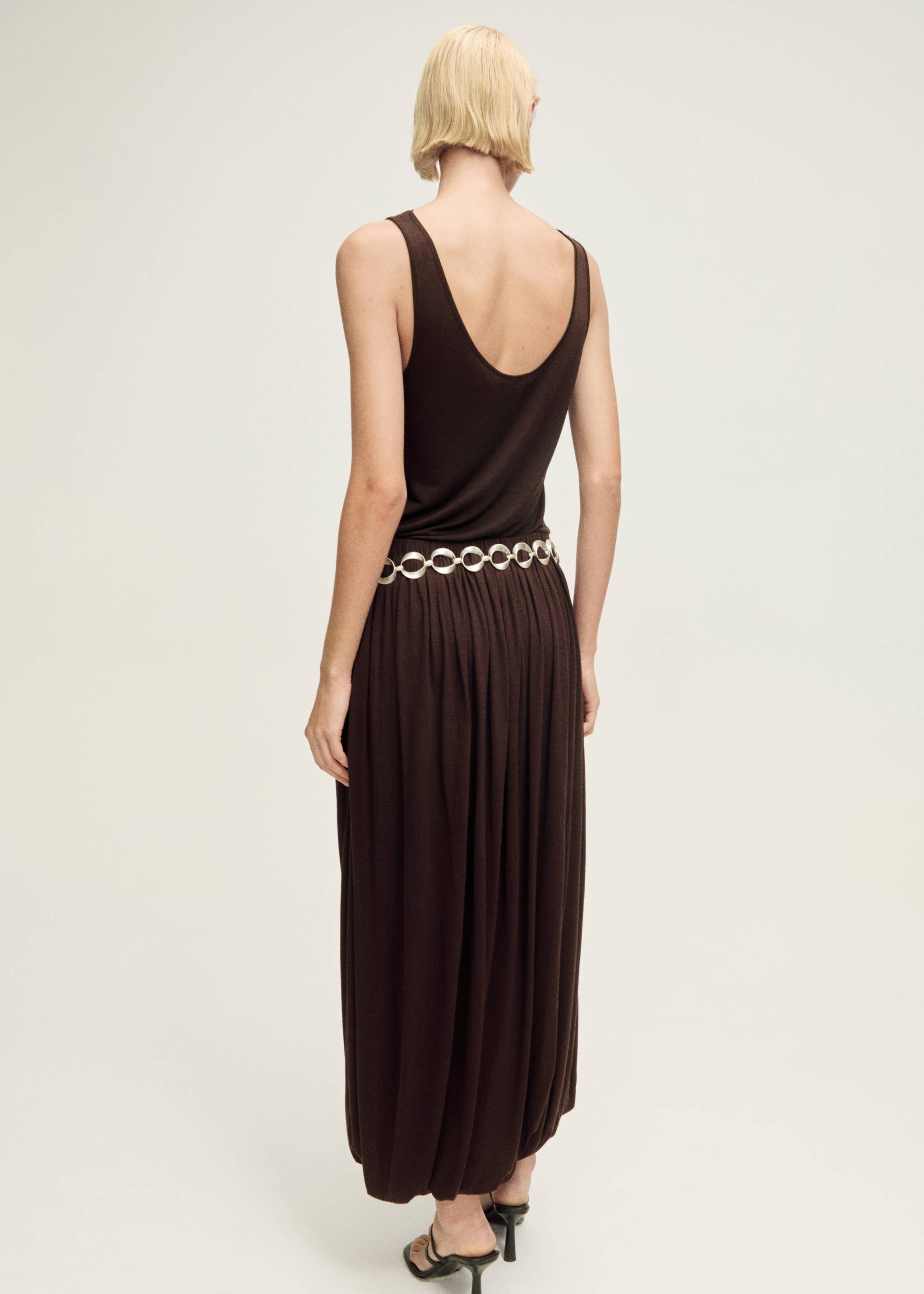 Wool-blend skirt with puffed hem - Reverse of the article