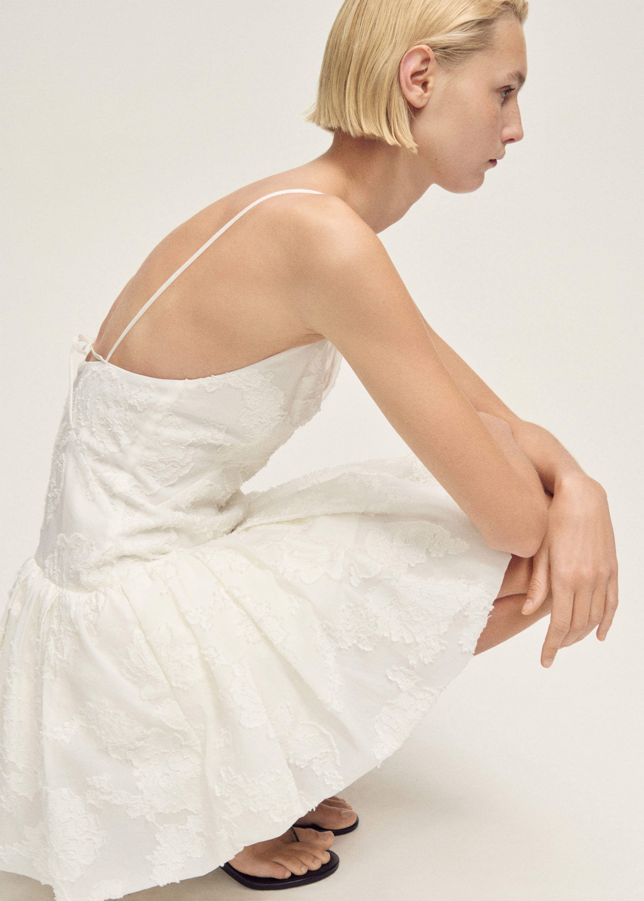 Textured balloon dress - Medium plane