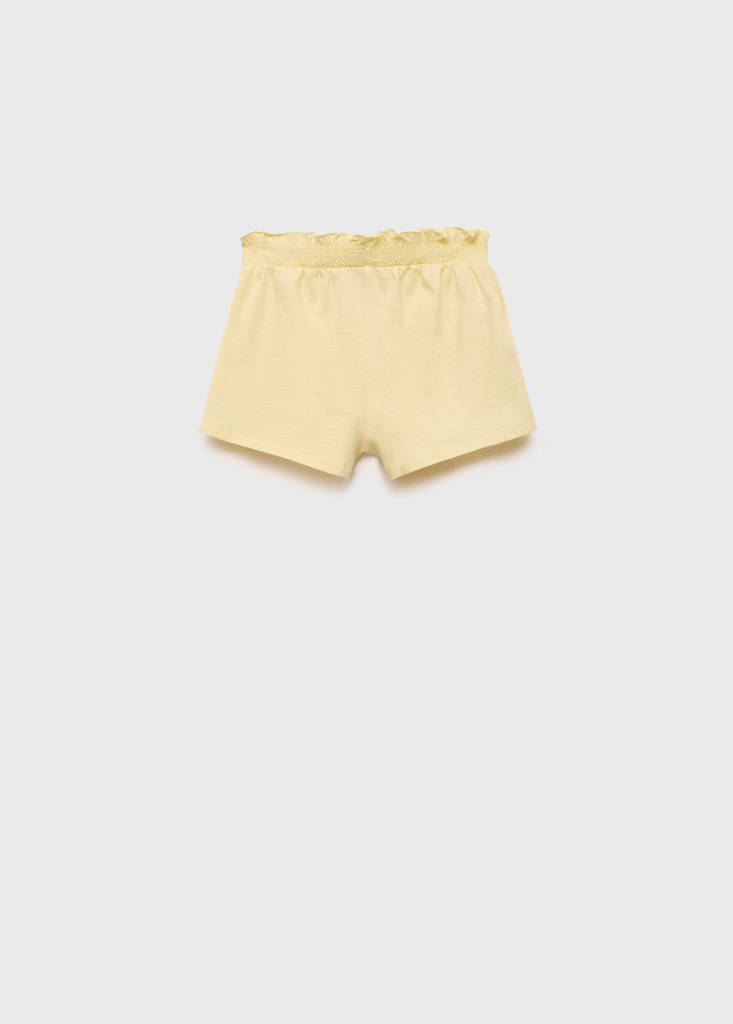 Ruffled shorts — Pastel Yellow