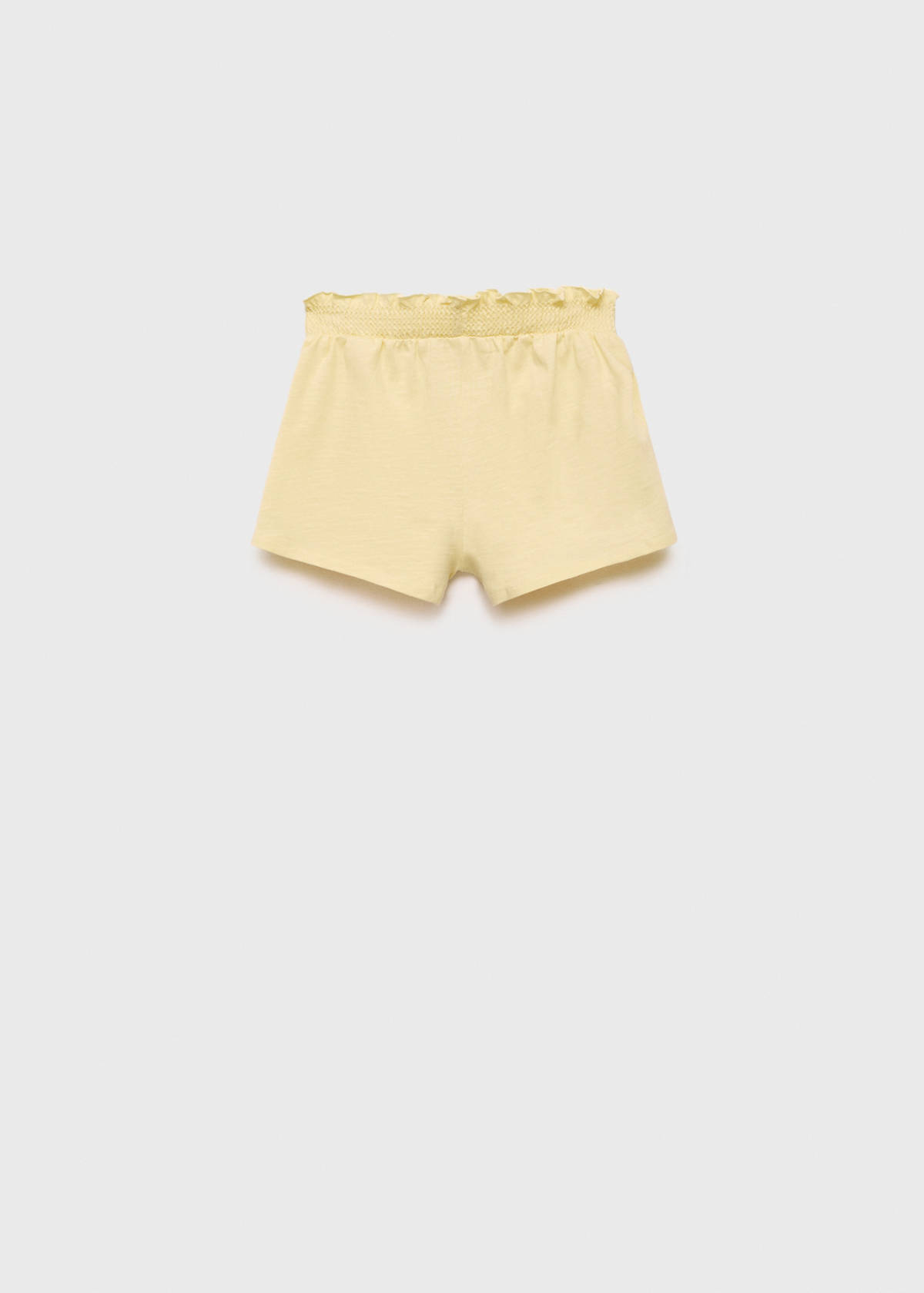 Ruffled shorts — Pastel Yellow