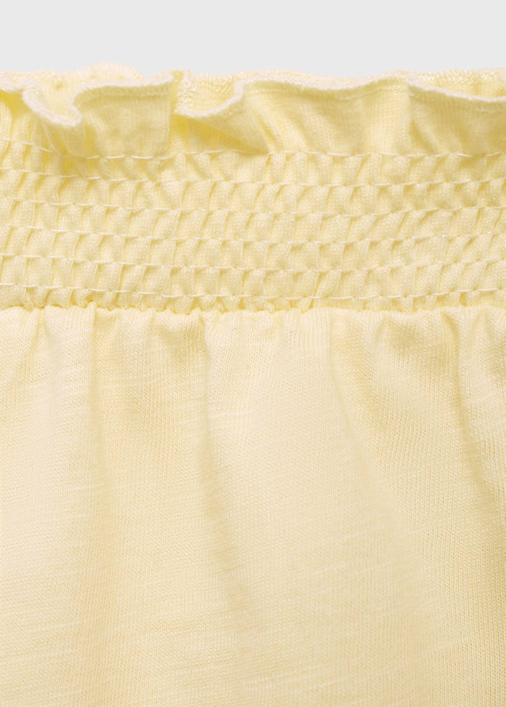 Ruffled shorts — Pastel Yellow