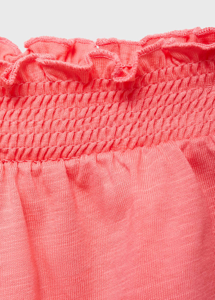 Ruffled shorts — Coral Red