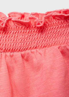 Ruffled shorts — Coral Red 2