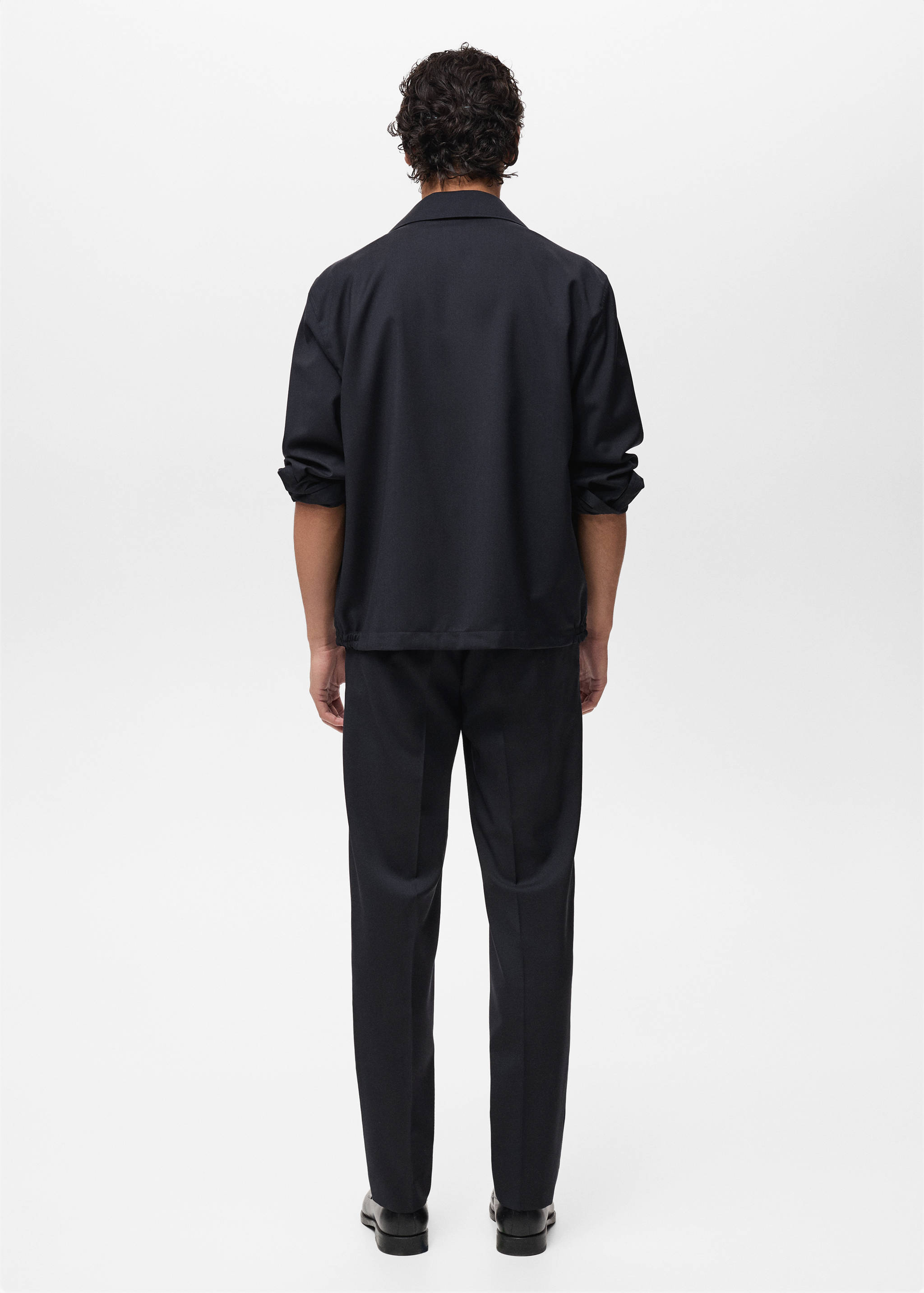 Veste col chemise en laine froide - Verso de l’article