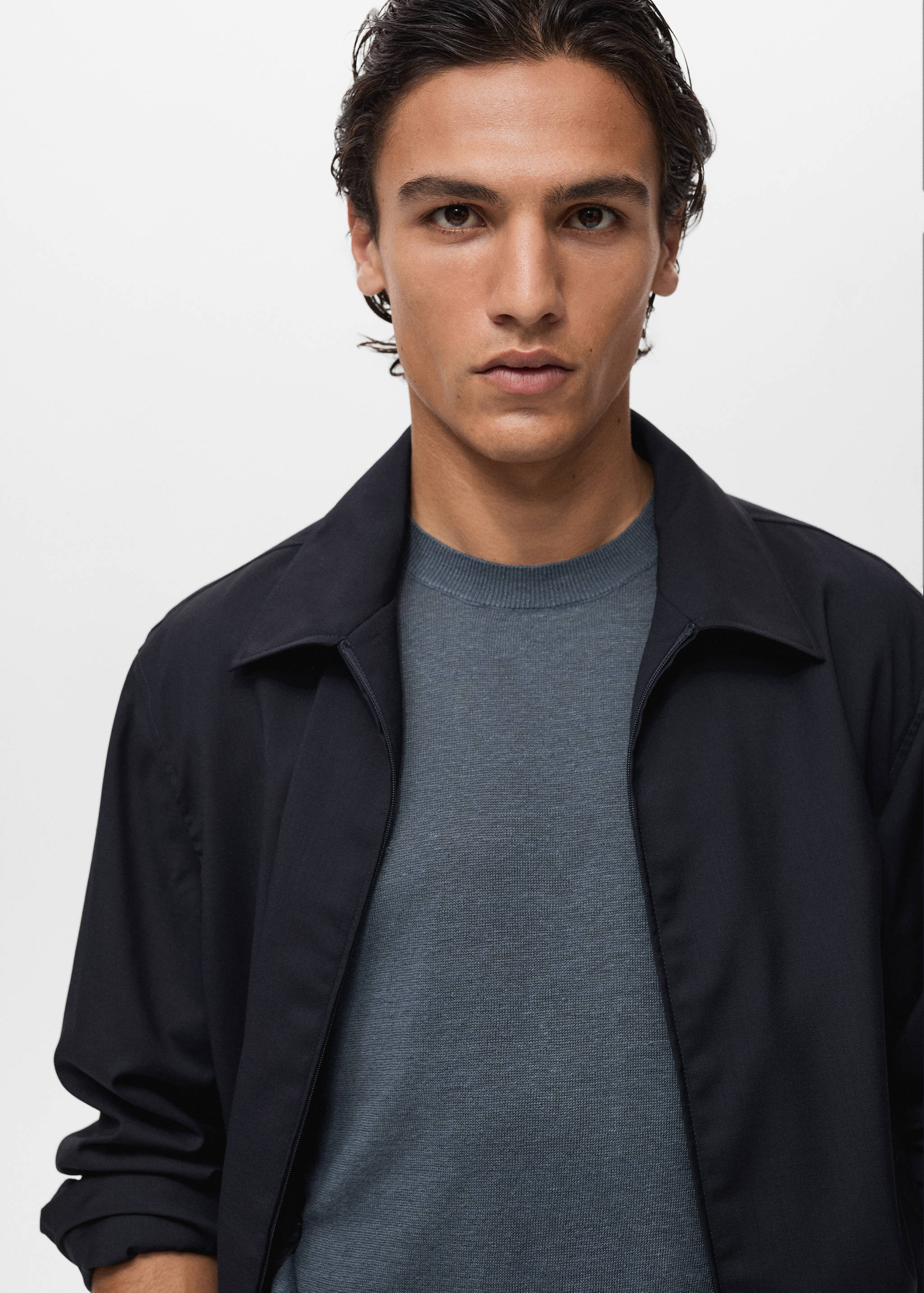 Veste col chemise en laine froide - Détail de l'article 1