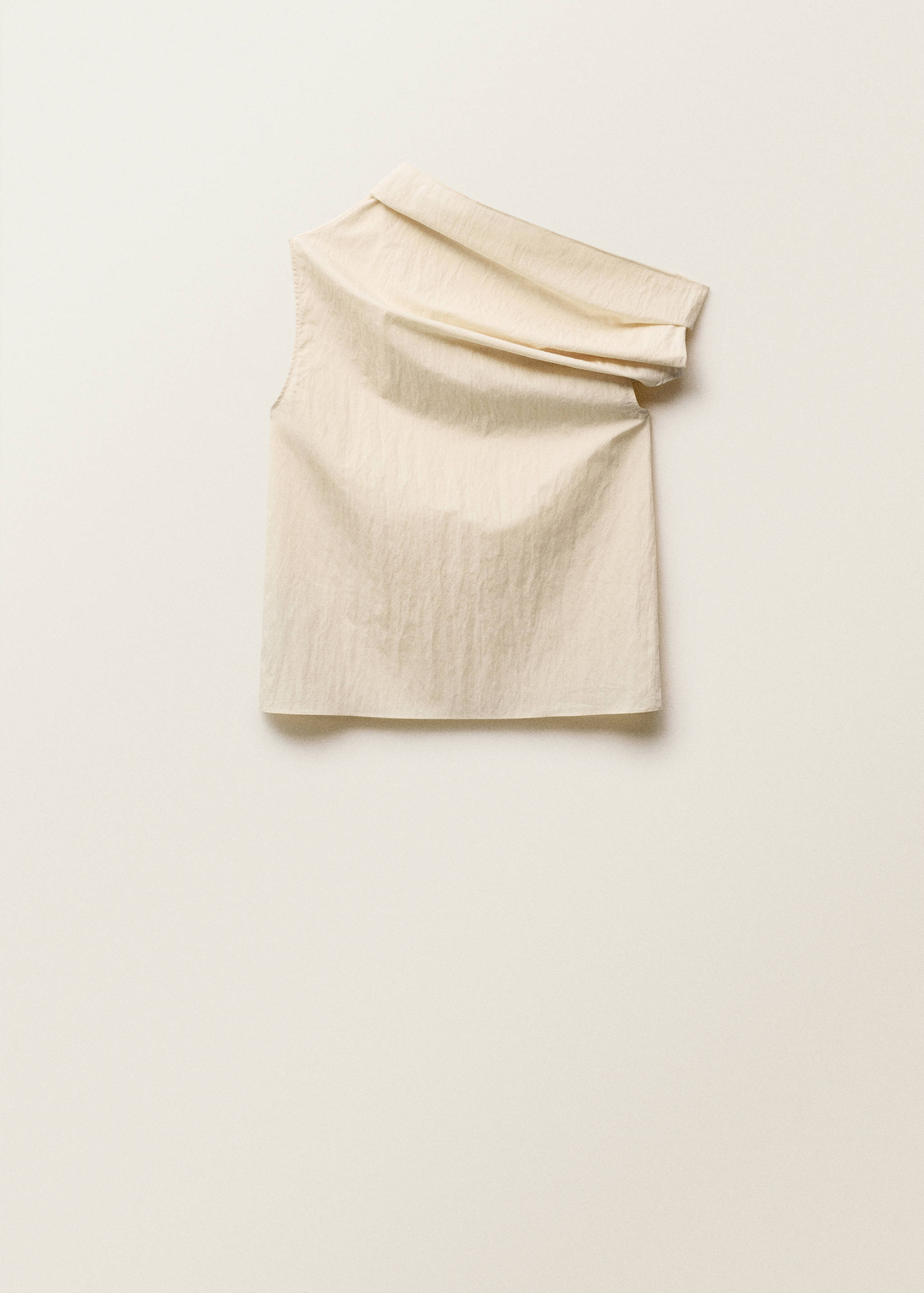 Cotton blouse with asymmetrical collar - Article without model