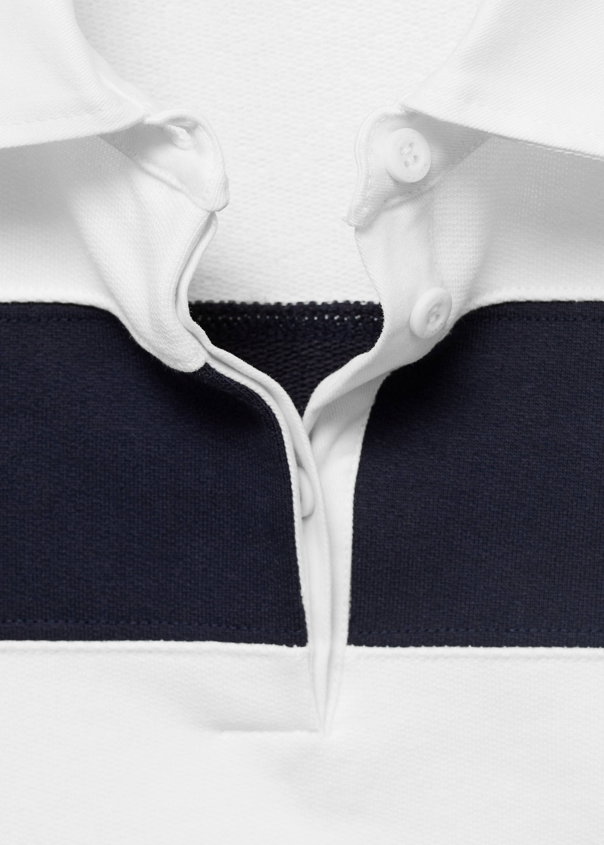 Striped polo shirt with embroidered message - Details of the article 8