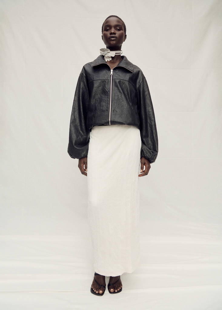 Straight-fit tulle skirt — Off White