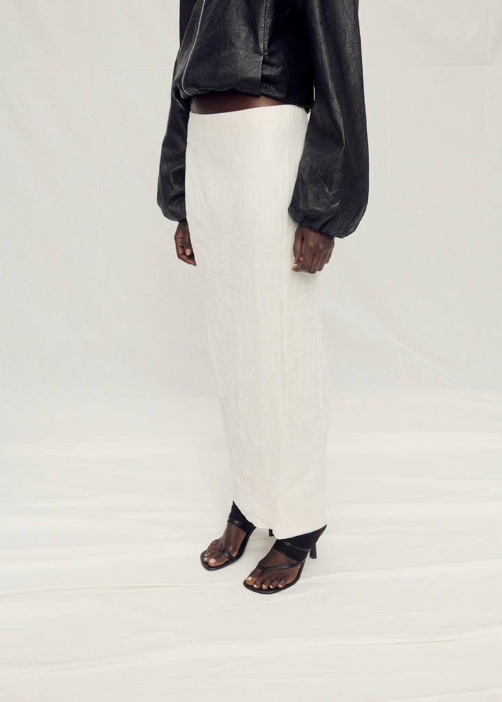 Straight-fit tulle skirt — Off White
