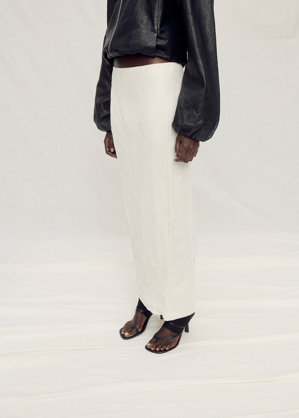Straight-fit tulle skirt — Off White