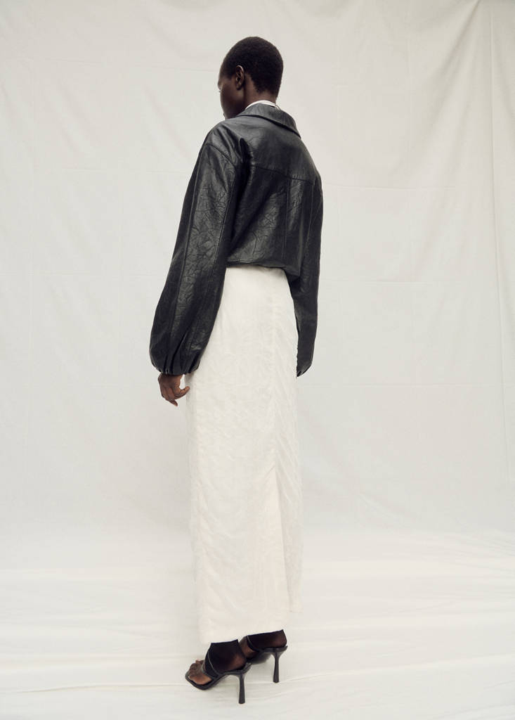 Straight-fit tulle skirt — Off White