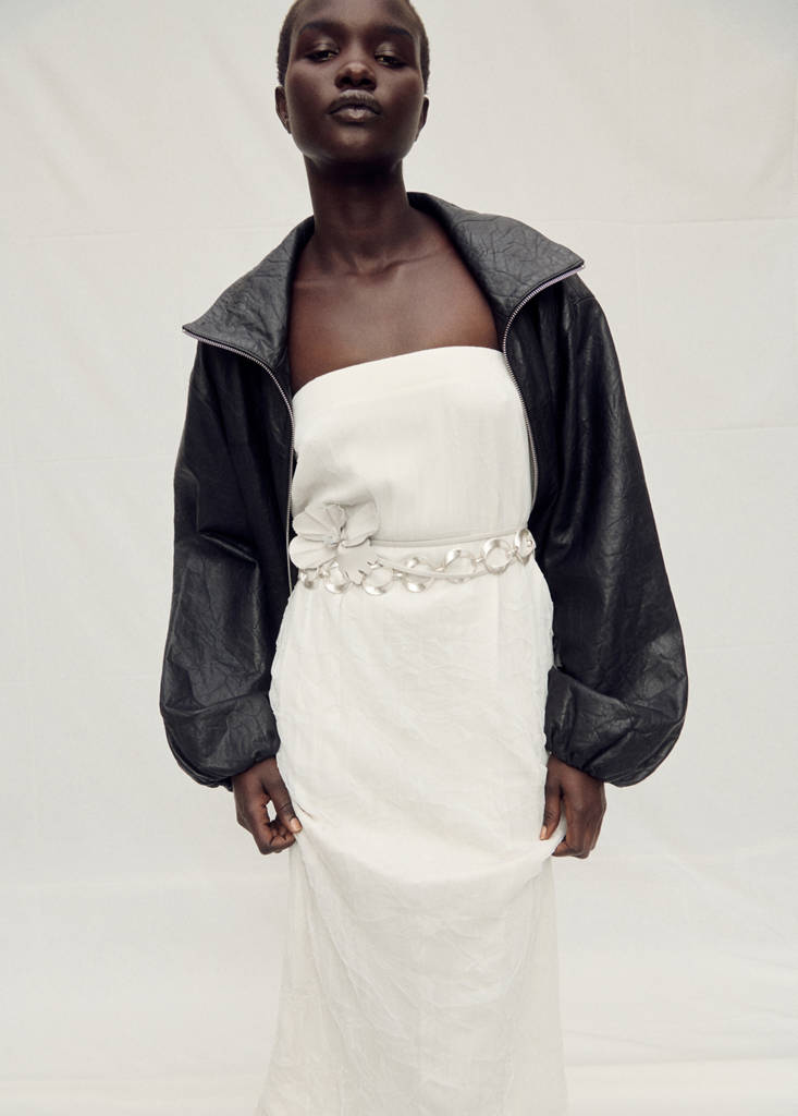 Straight-fit tulle skirt — Off White