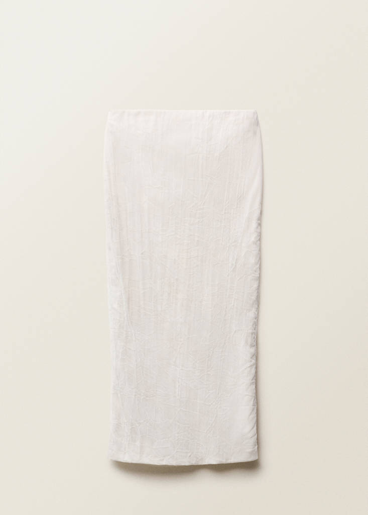 Straight-fit tulle skirt — Off White