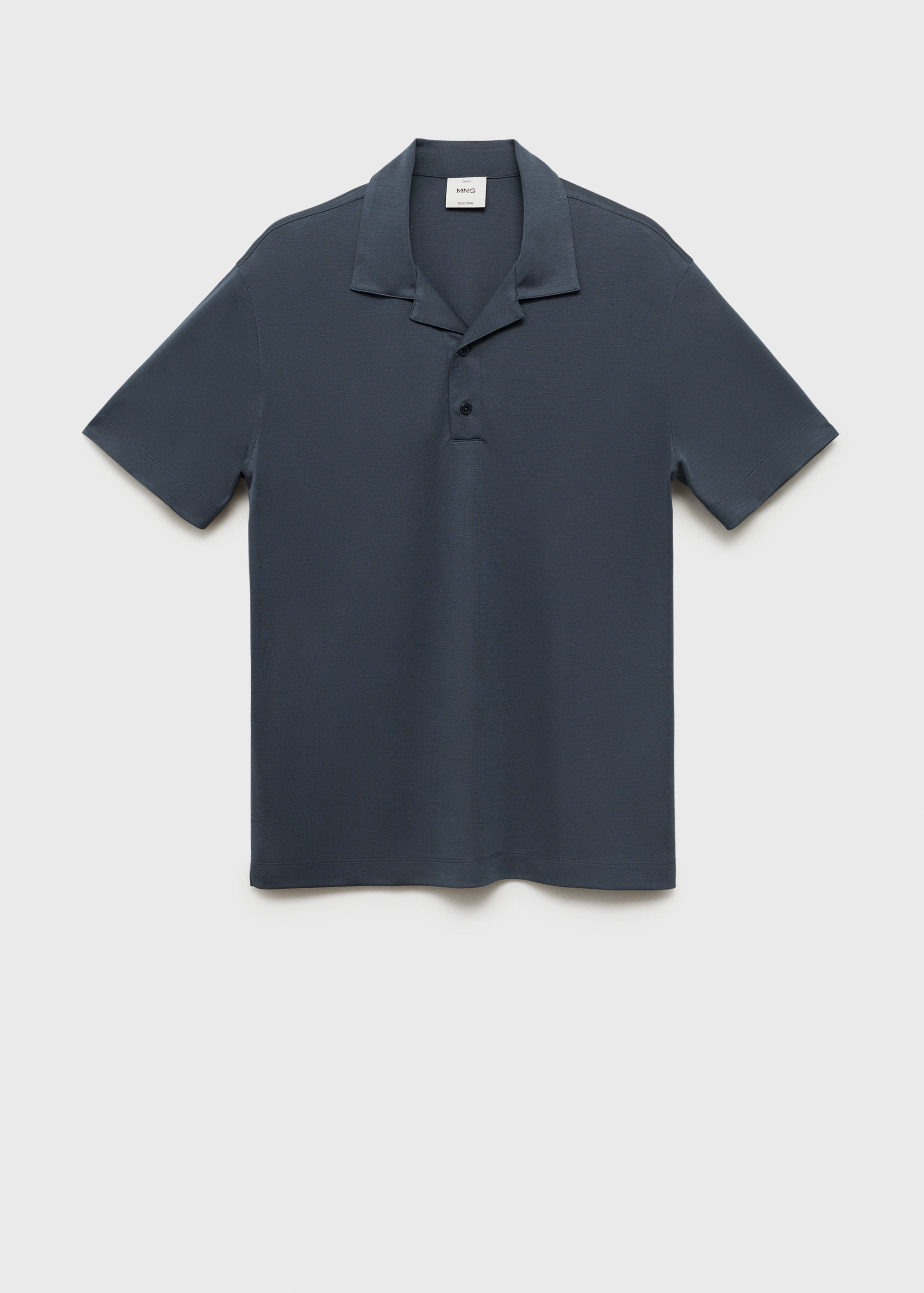 Lyocell polo shirt with bowling collar - Article without model