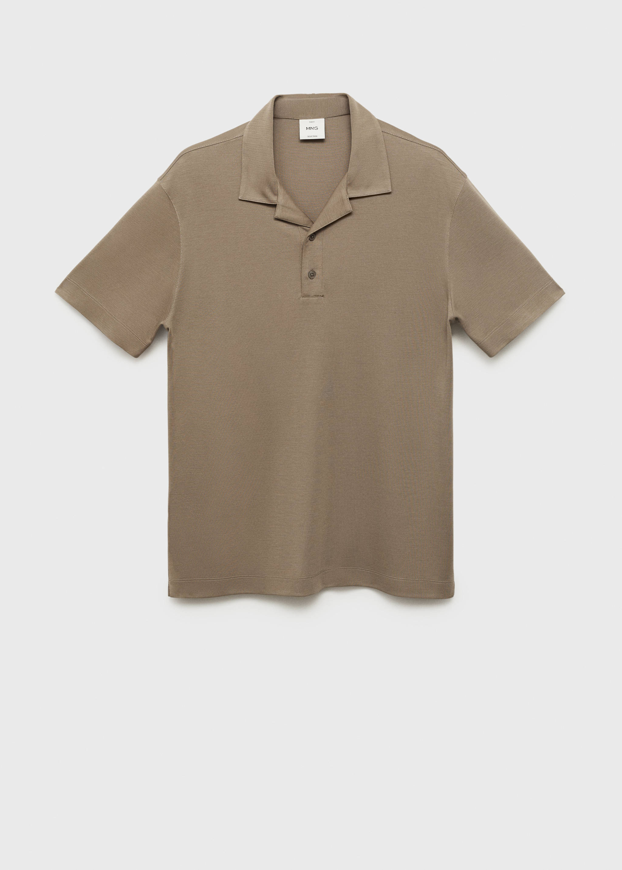 Lyocell polo shirt with bowling collar - Article without model