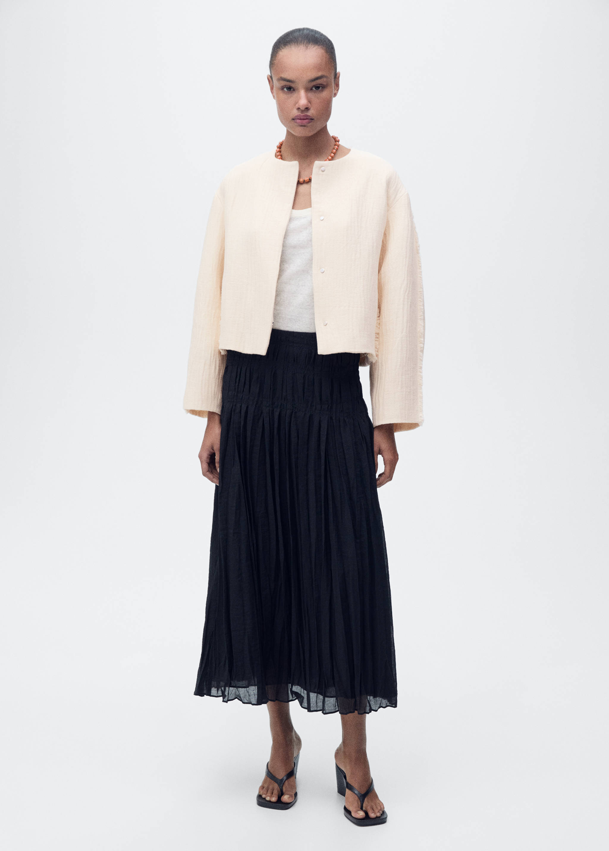 Oversized cotton jacket - General plane