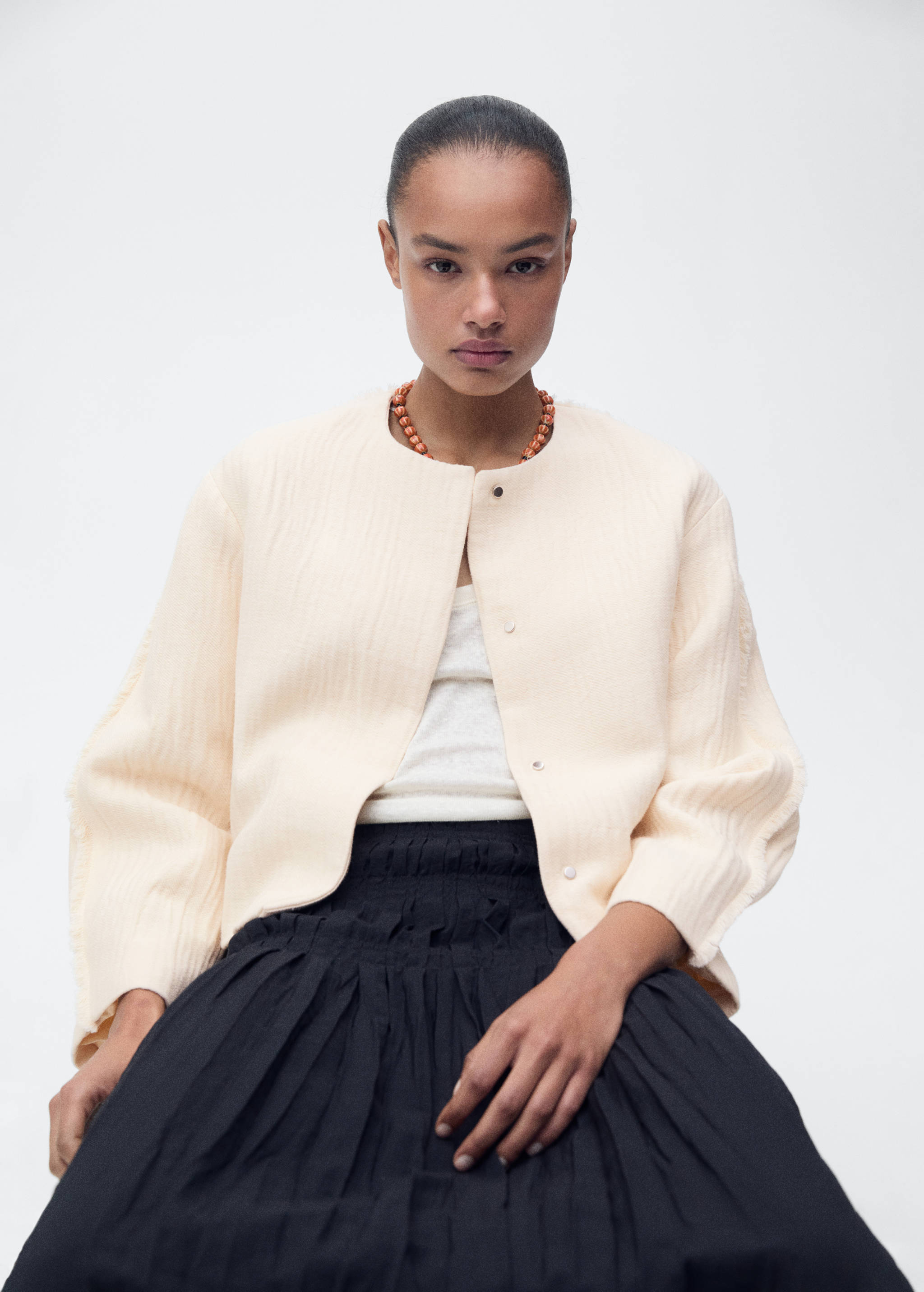 Oversized cotton jacket - Details of the article 1