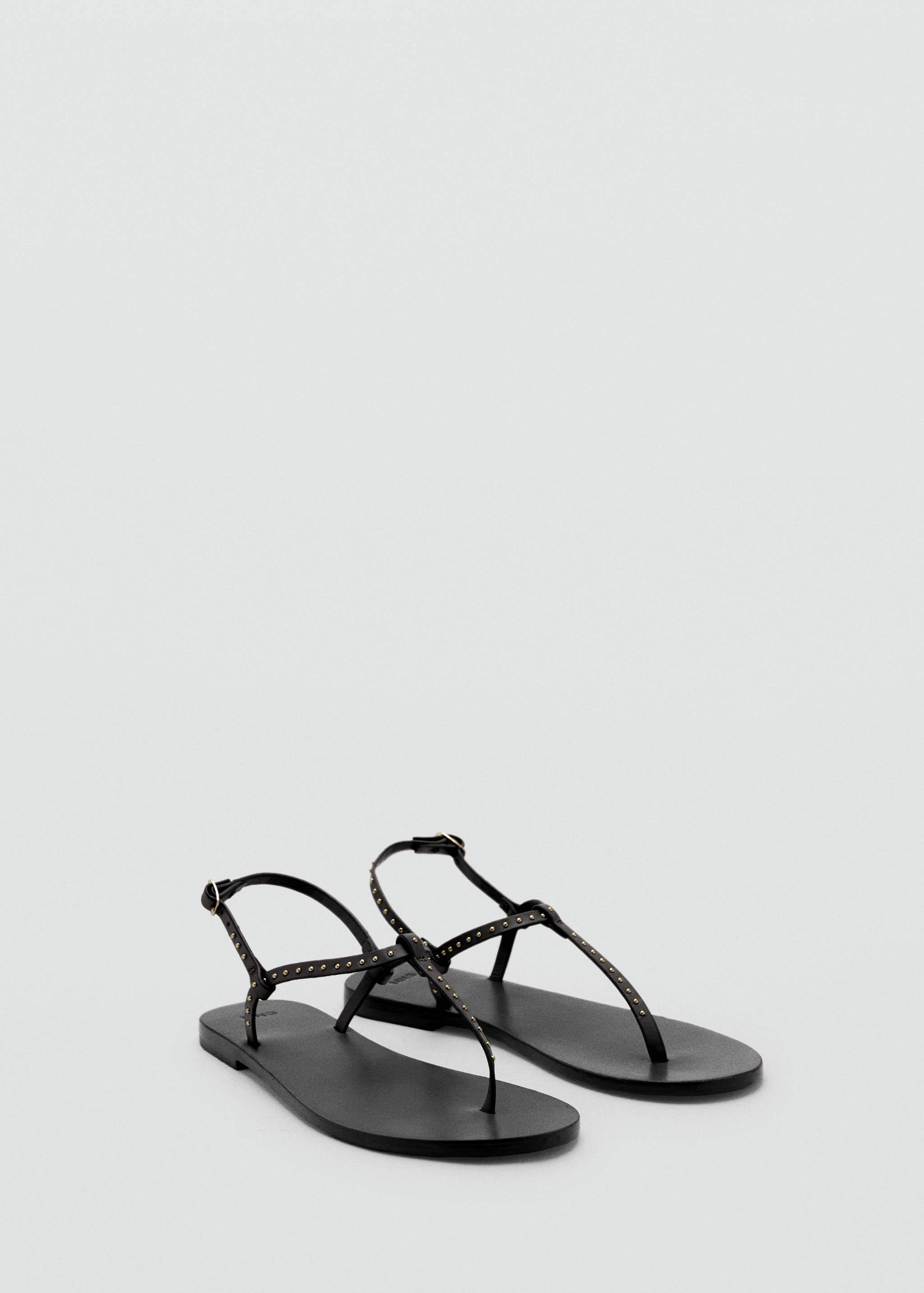 Lädersandaler med mini-nitar - Bild av mittparti