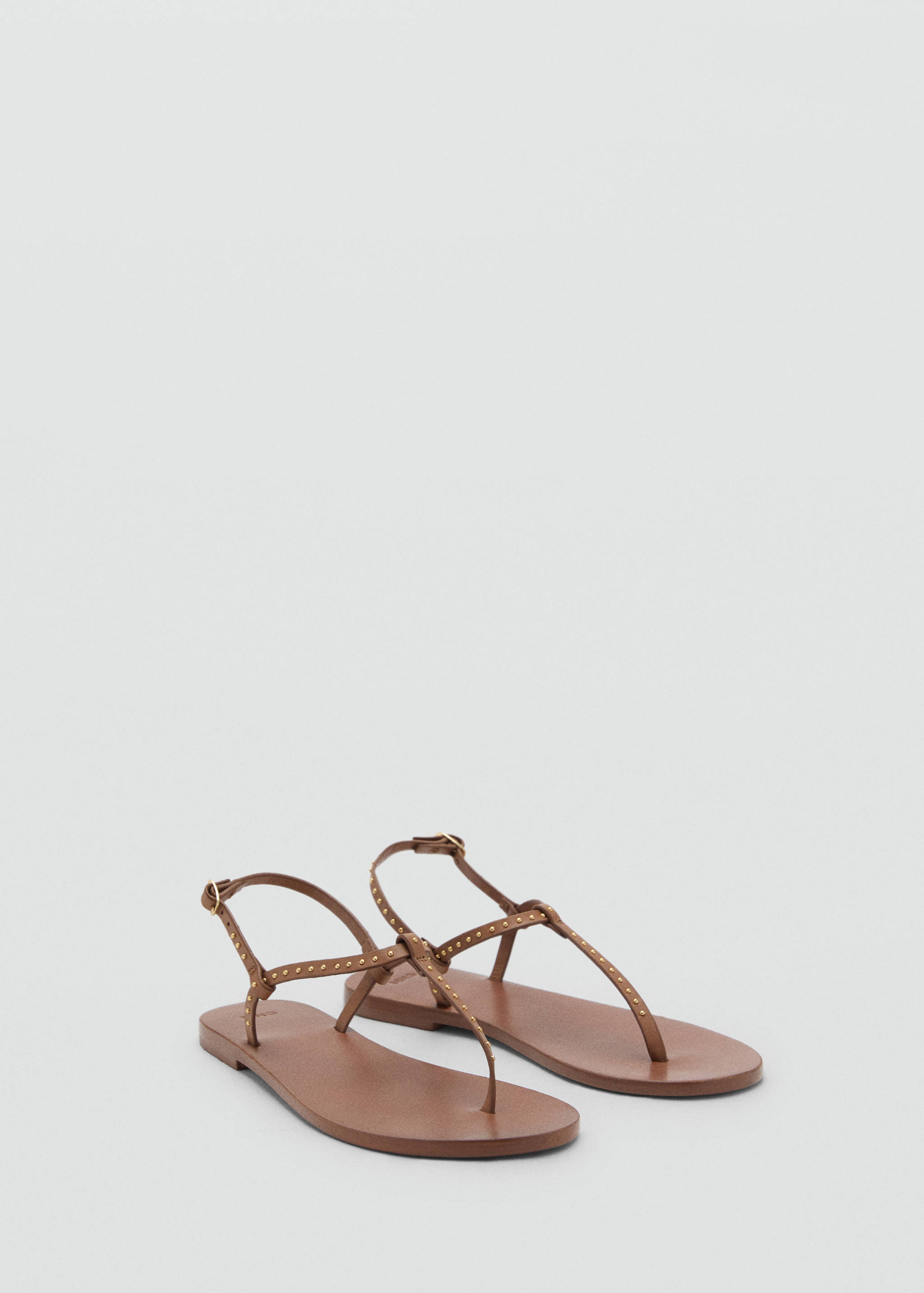 Lädersandaler med mini-nitar - Bild av mittparti