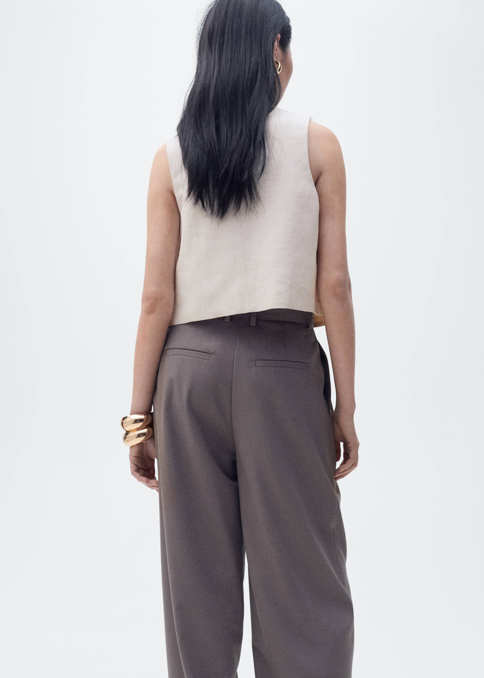 Bestickte Leinenweste - Rückseite des Artikels